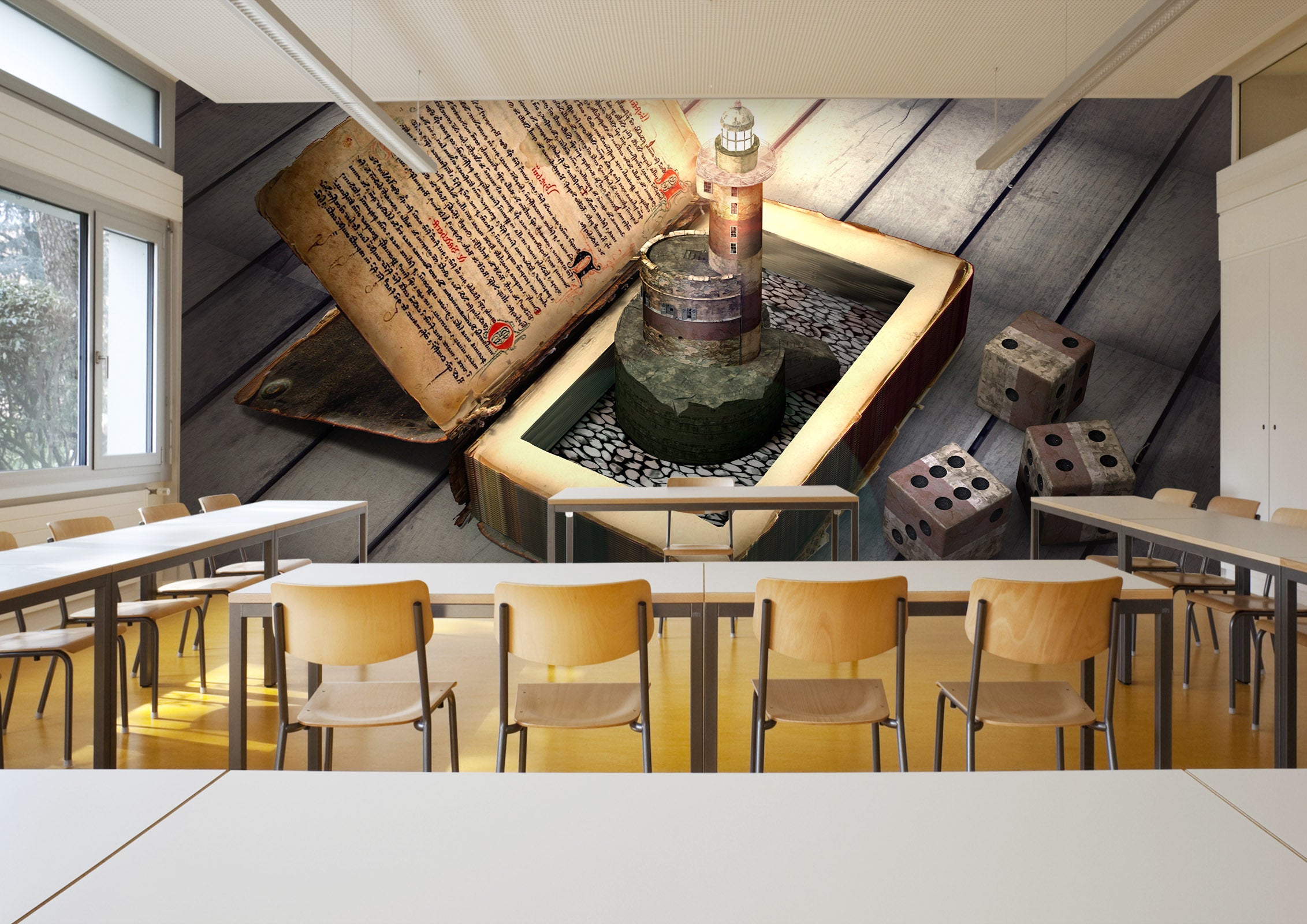 3D Lighthouse Book 170 Wall Murals