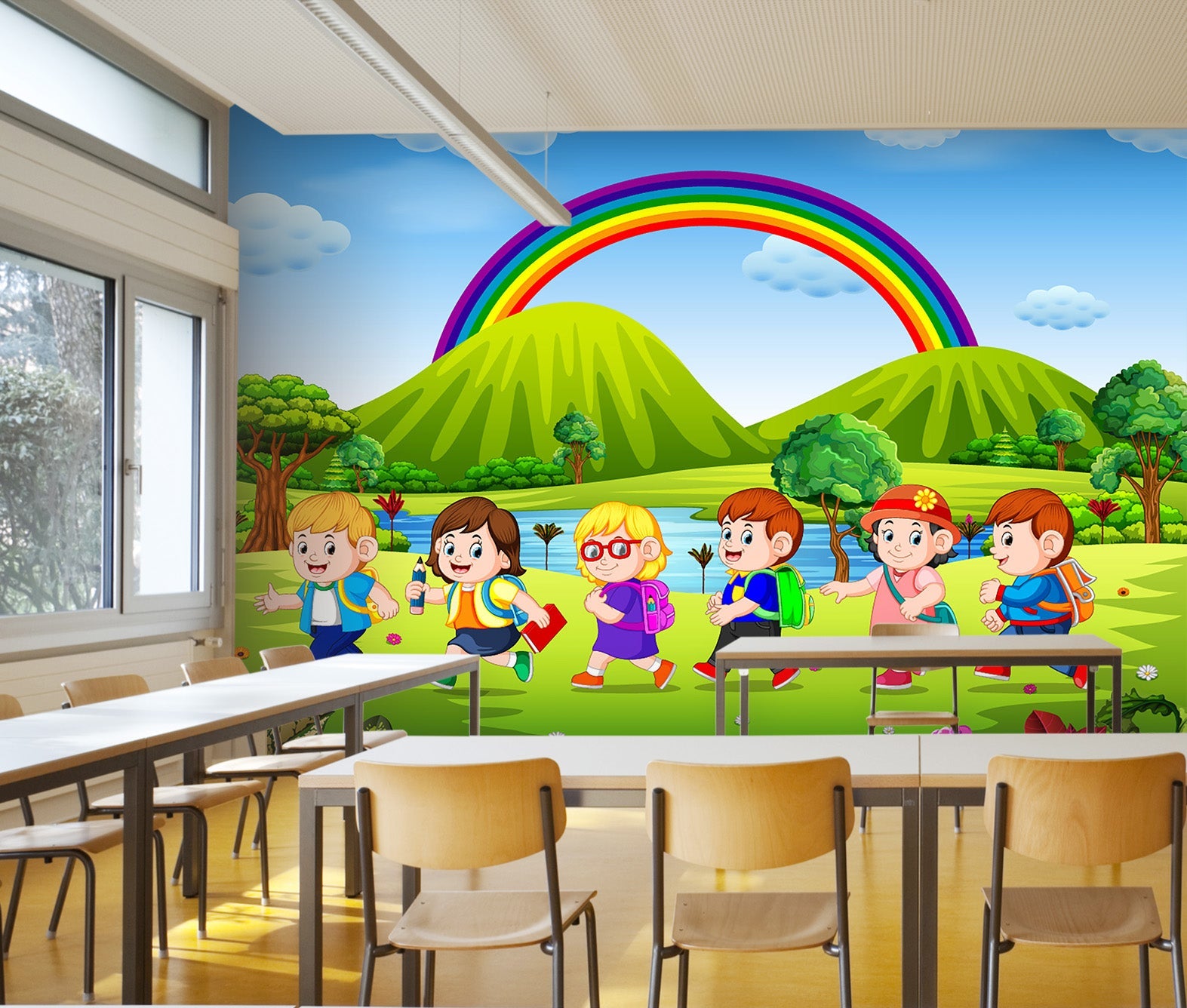 3D Cute Rainbow 197 Wall Murals Wallpaper AJ Wallpaper 2