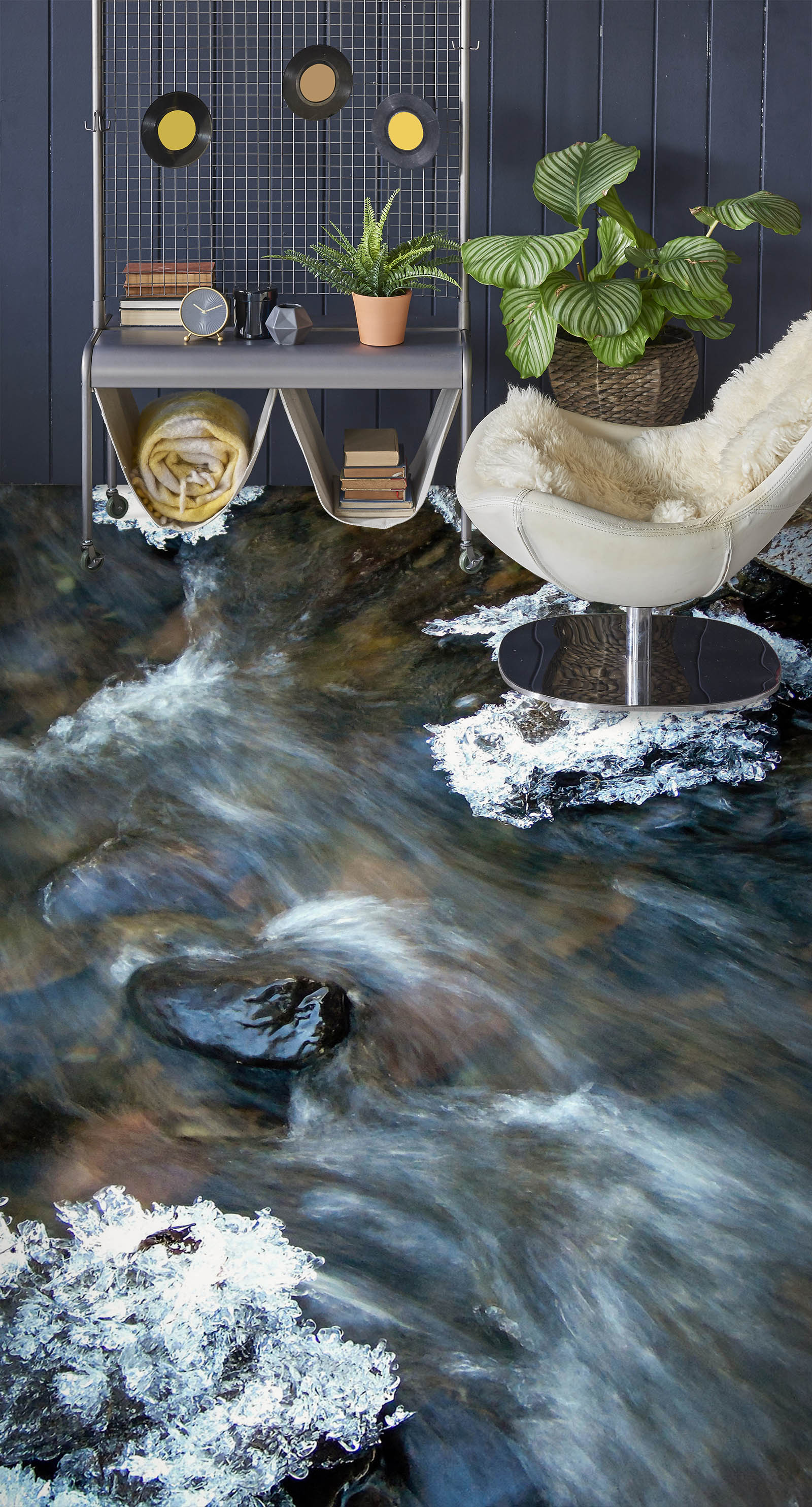 3D Intense Time Water 888 Floor Mural Wallpaper Murals Rug & Mat Print Epoxy waterproof bath floor