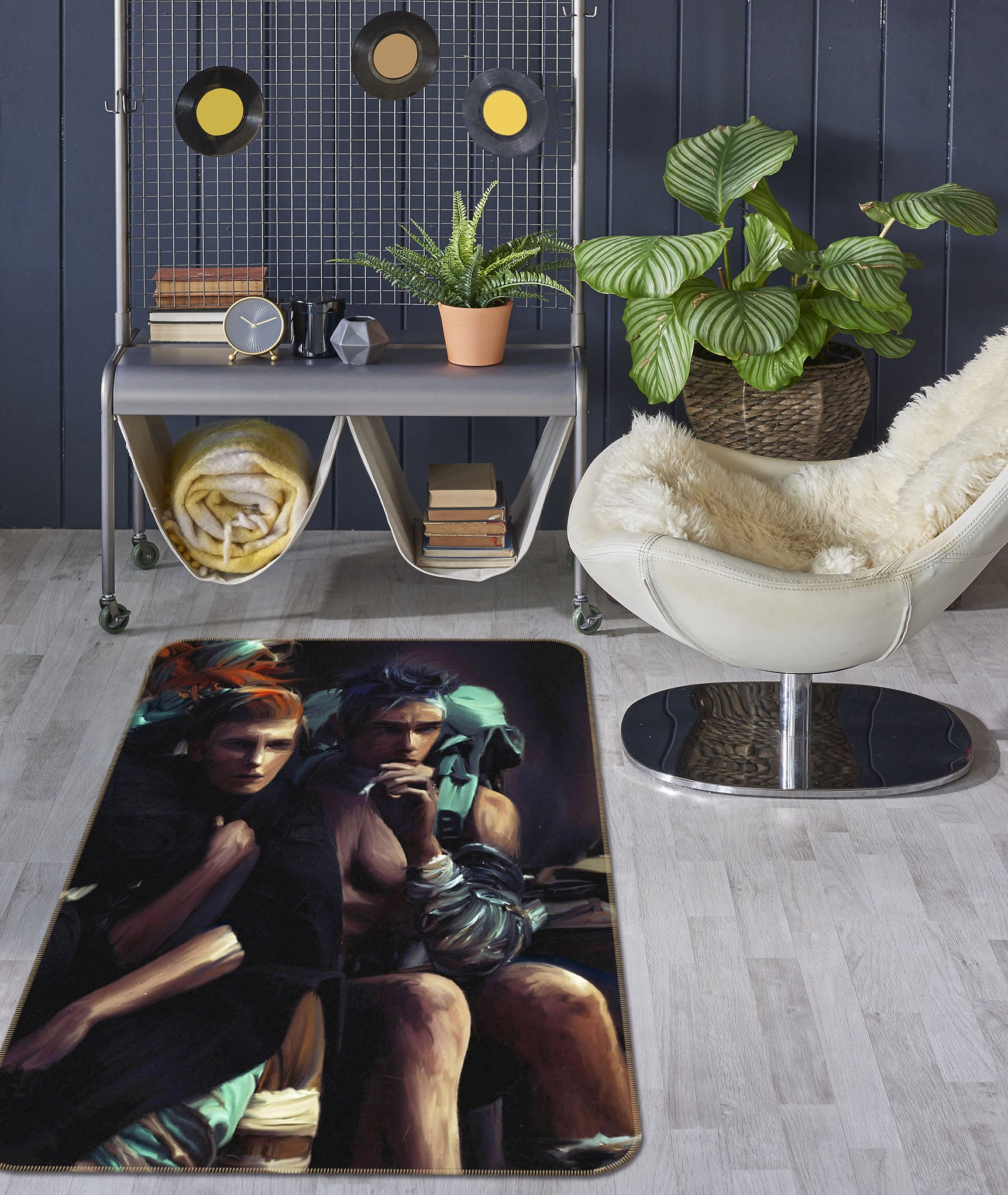 3D King Queen 1009 Marco Cavazzana Rug Non Slip Rug Mat