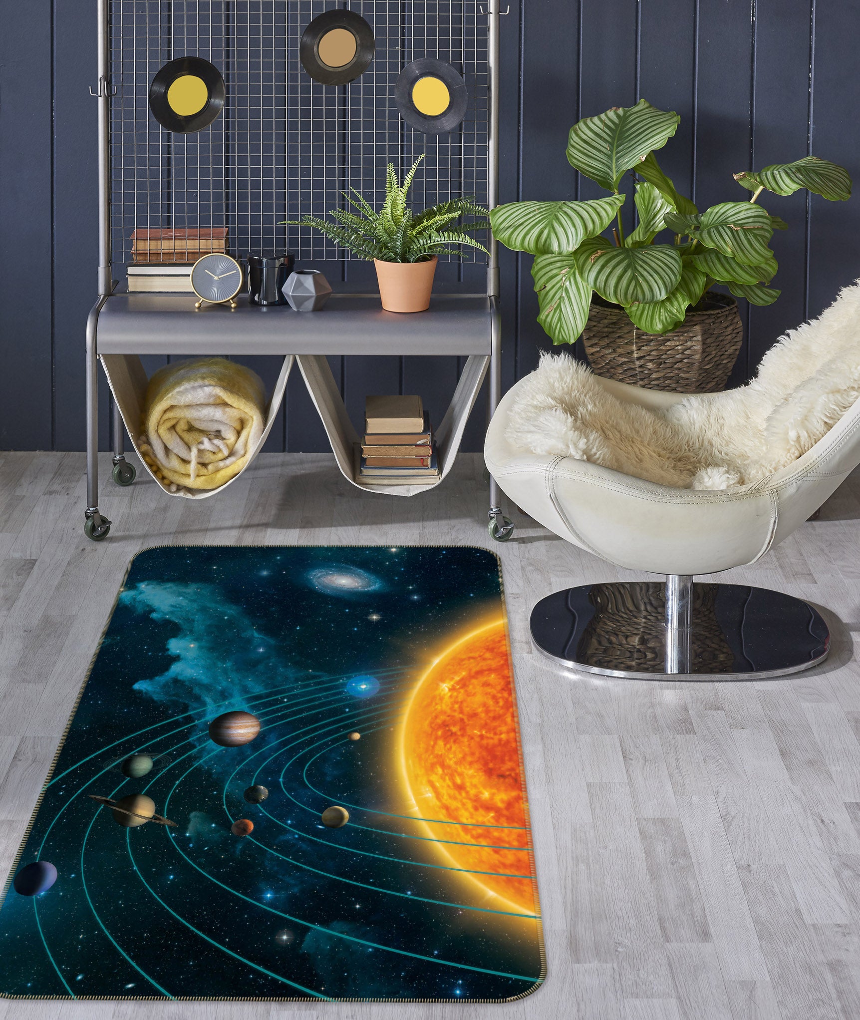 3D Solar System 1069 Vincent Hie Rug Non Slip Rug Mat