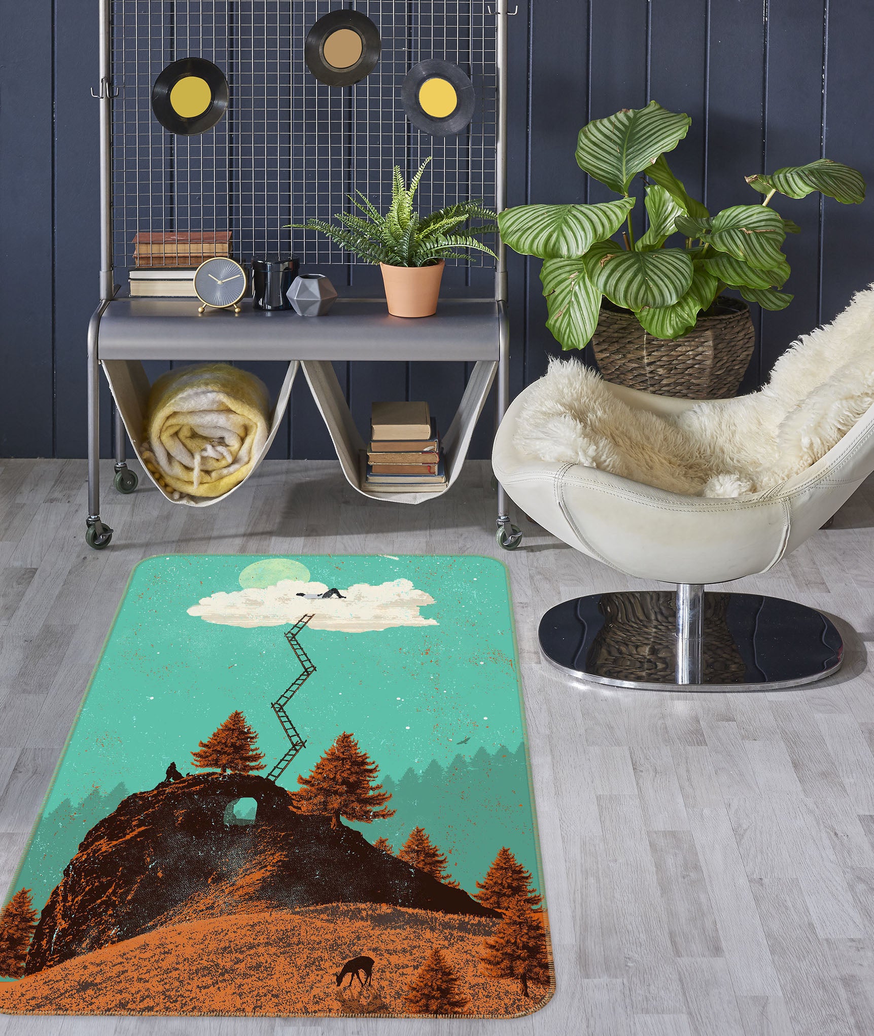 3D Ladder 1001 Showdeer Rug Non Slip Rug Mat