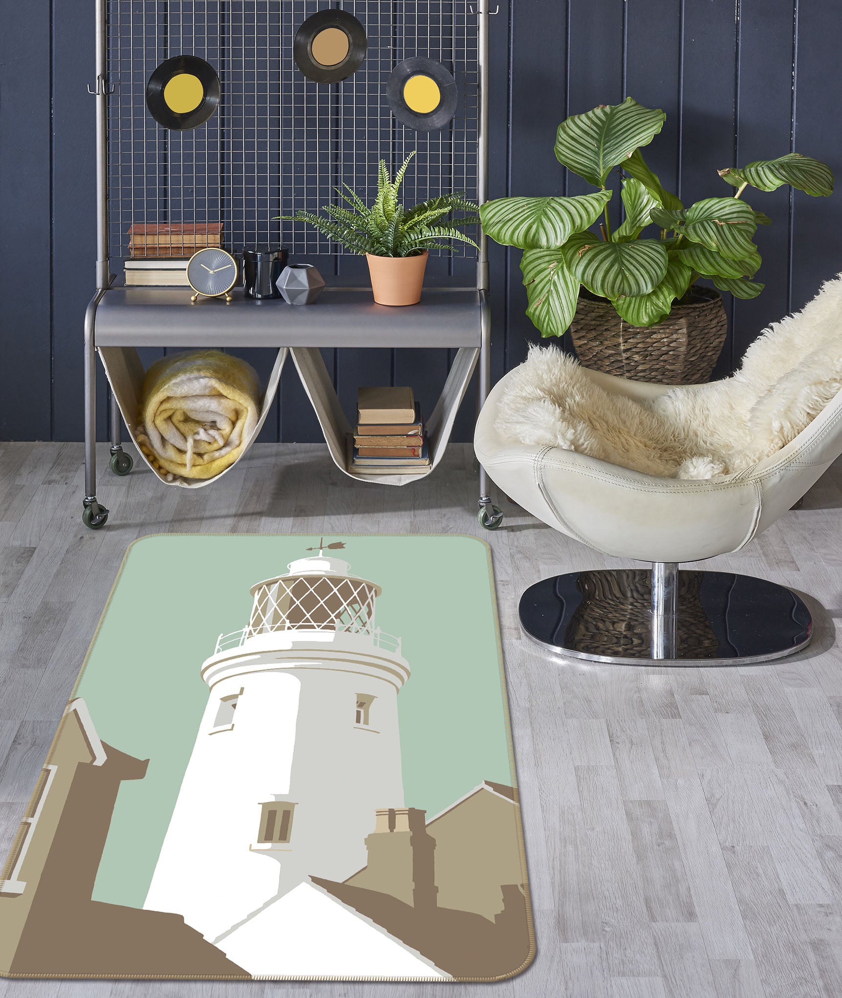 3D Southwold Lighthouse 1150 Steve Read Rug Non Slip Rug Mat