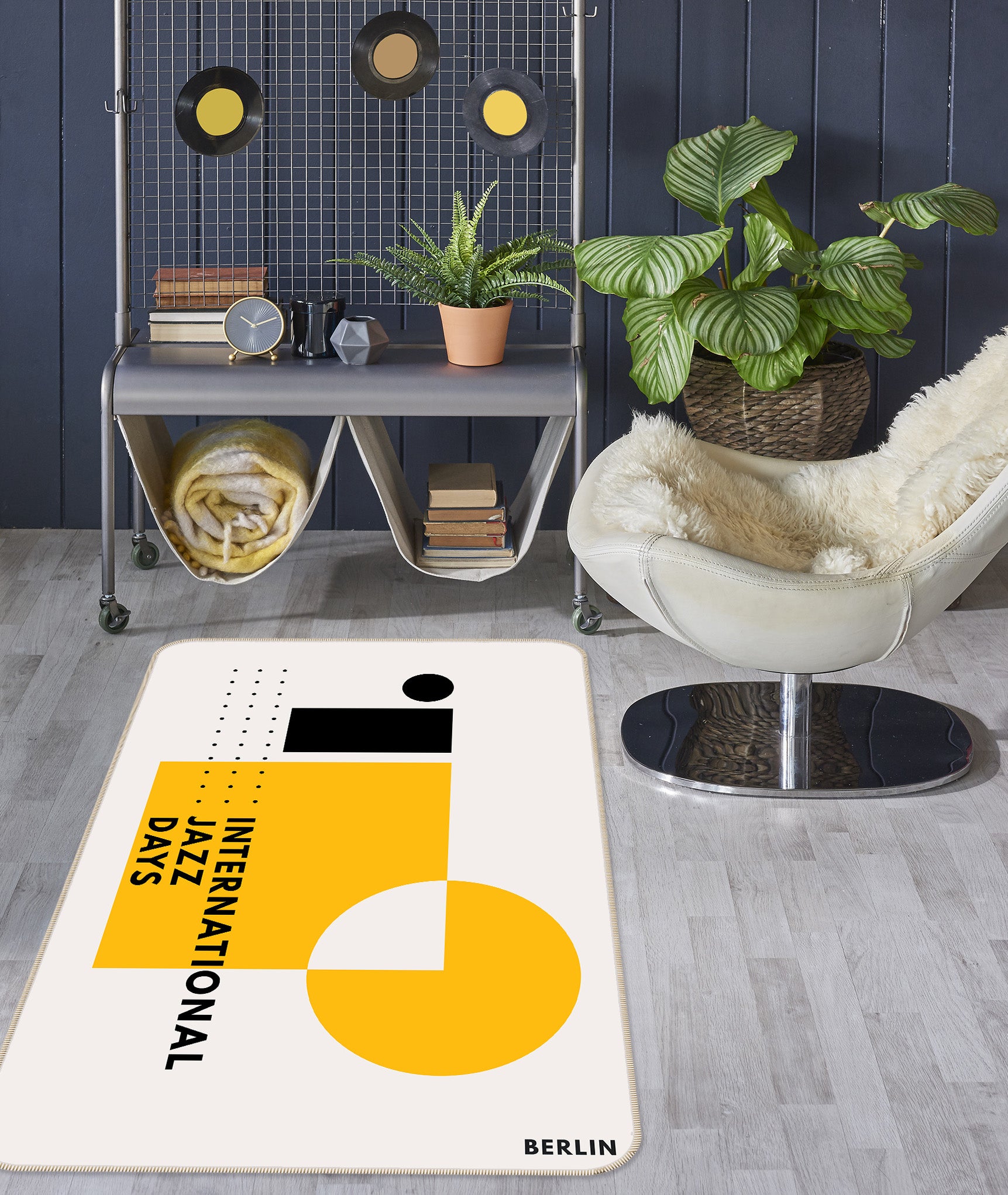 3D Yellow Pattern 1058 Boris Draschoff Rug Non Slip Rug Mat