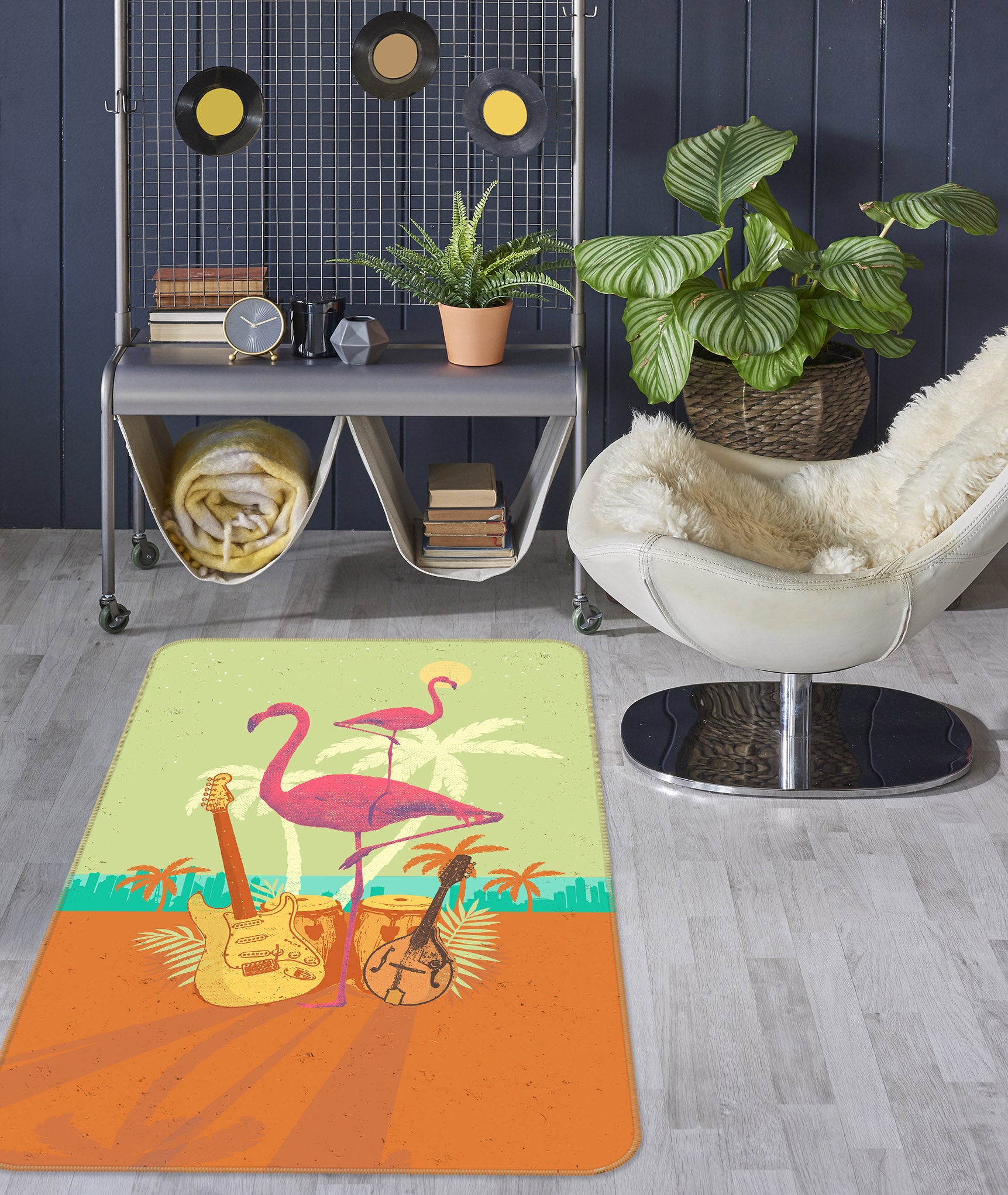 3D Flamingo 1017 Showdeer Rug Non Slip Rug Mat
