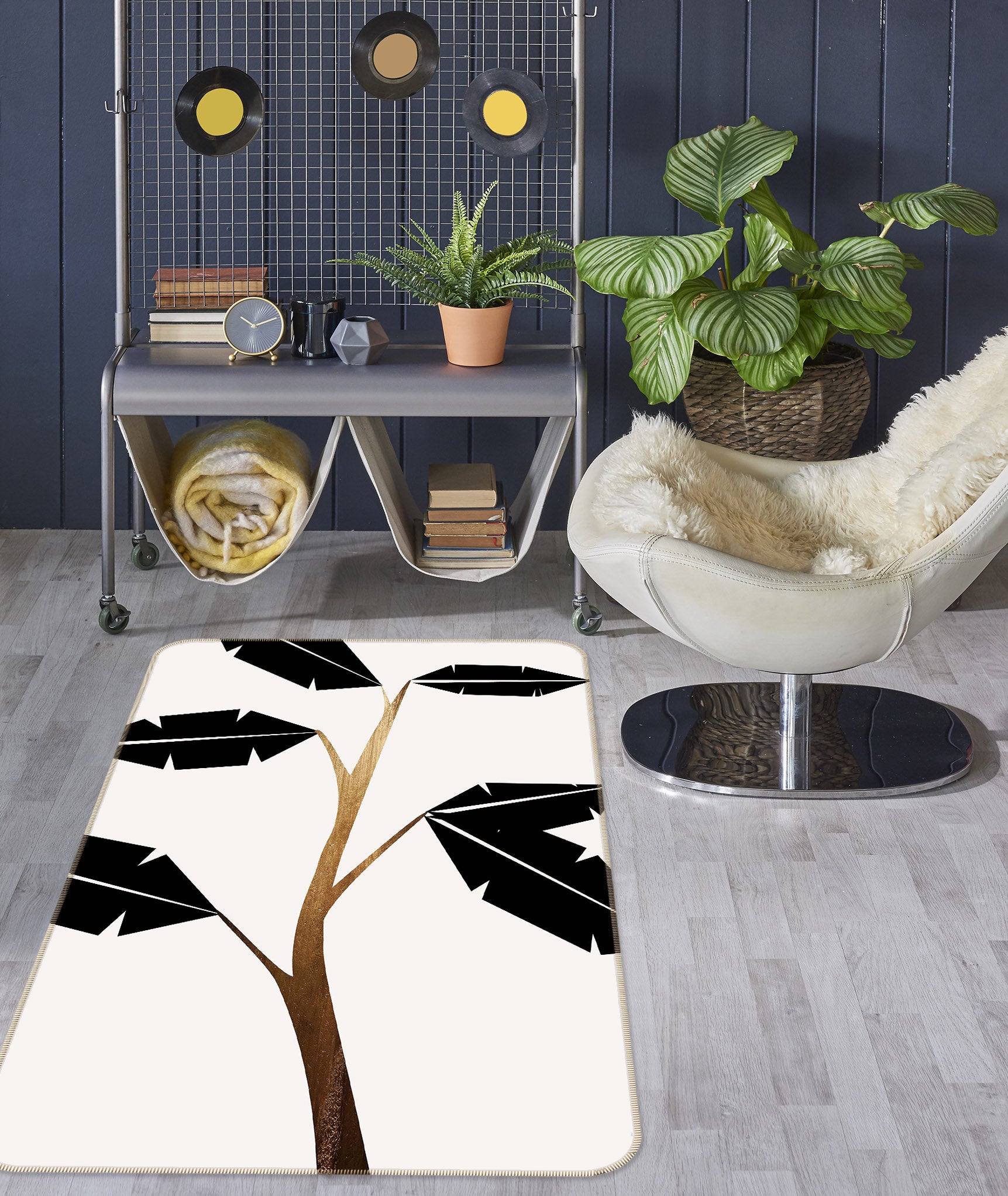 3D Leaf Shape 1011 Boris Draschoff Rug Non Slip Rug Mat