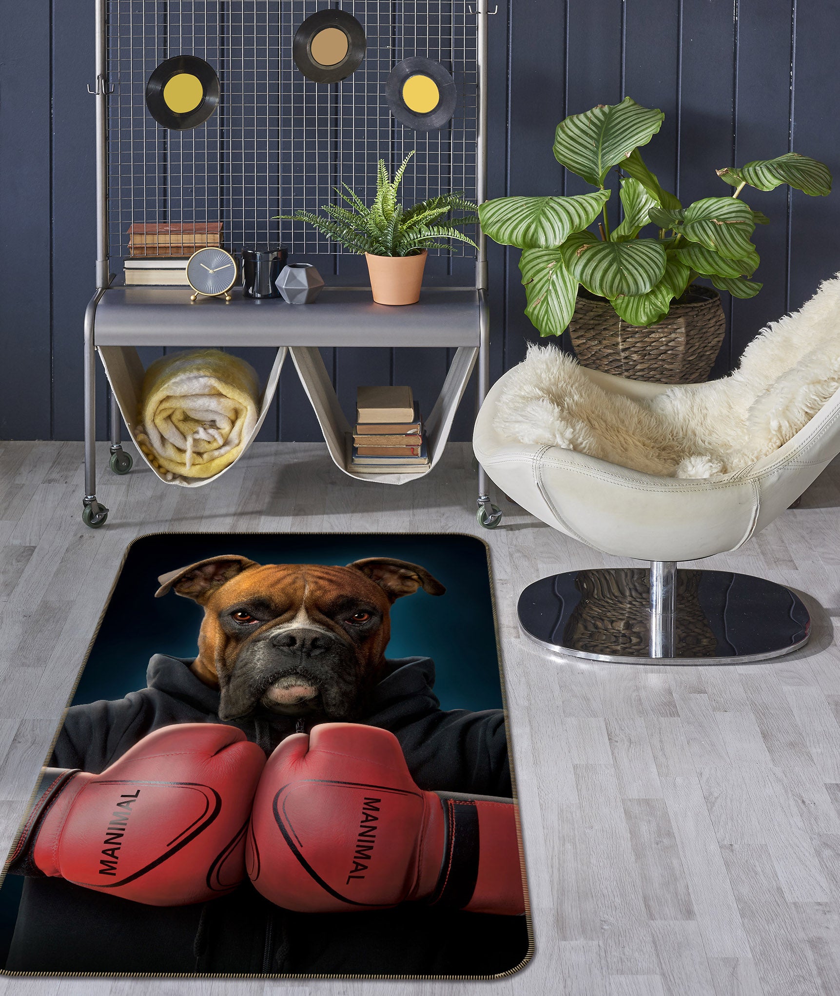 3D Boxer 1014 Vincent Hie Rug Non Slip Rug Mat