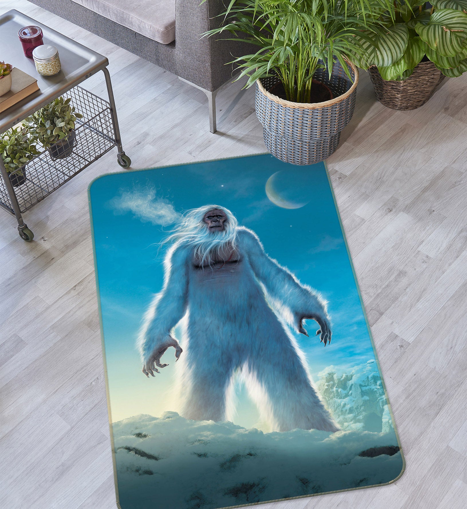 3D Yeti 1090 Vincent Hie Rug Non Slip Rug Mat