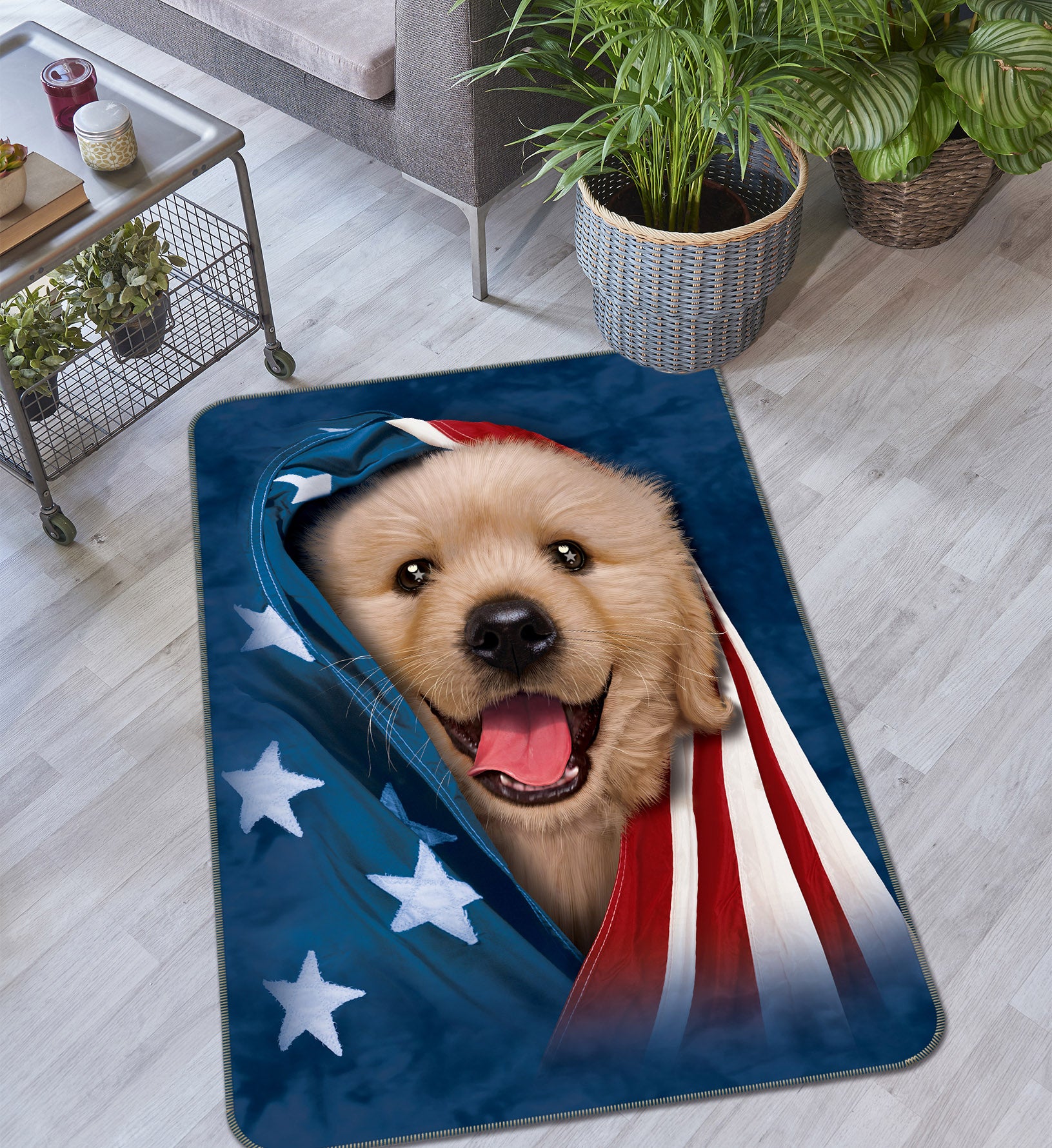 3D Star Dog 1001 Vincent Hie Rug Non Slip Rug Mat