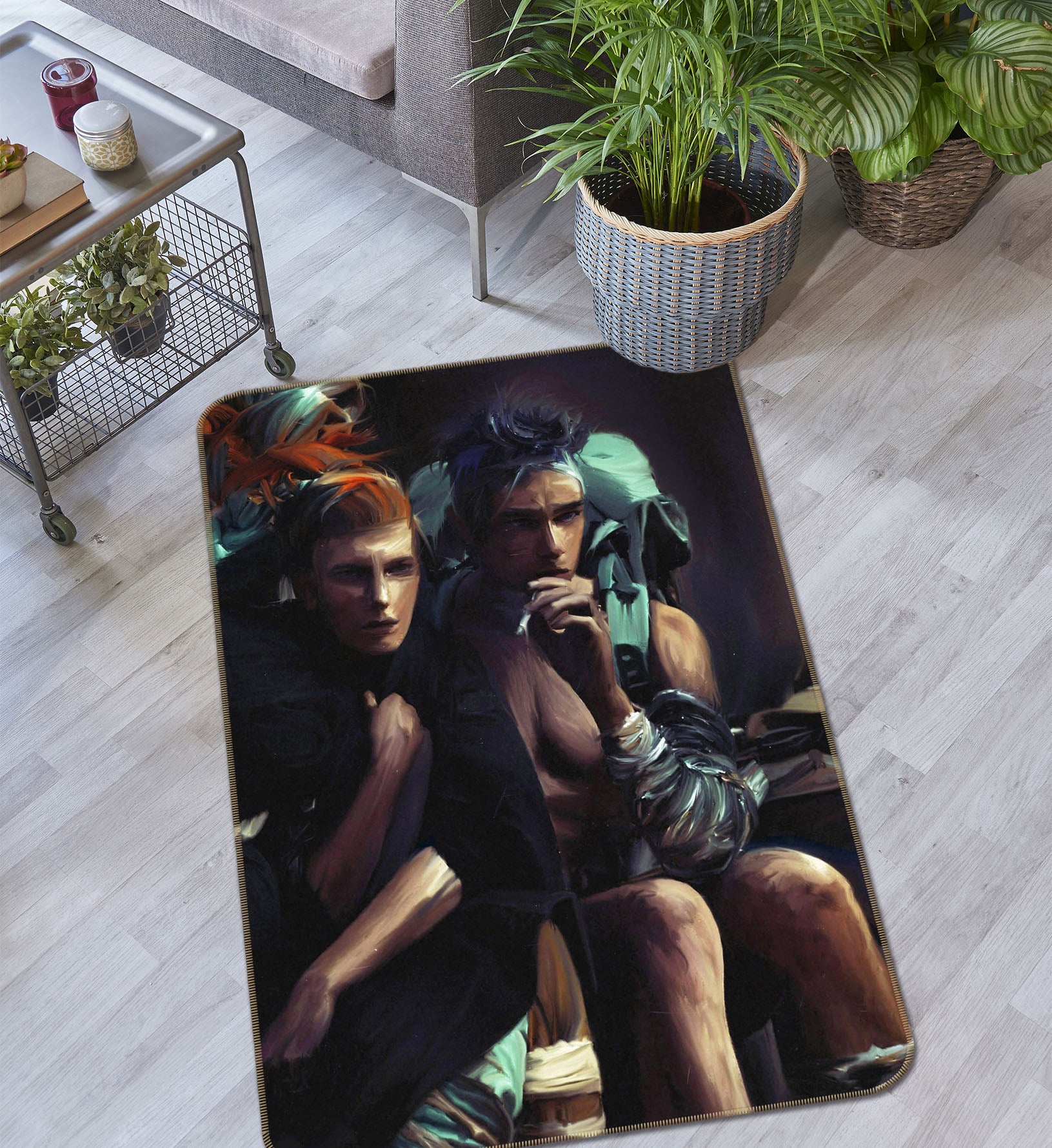 3D King Queen 1009 Marco Cavazzana Rug Non Slip Rug Mat