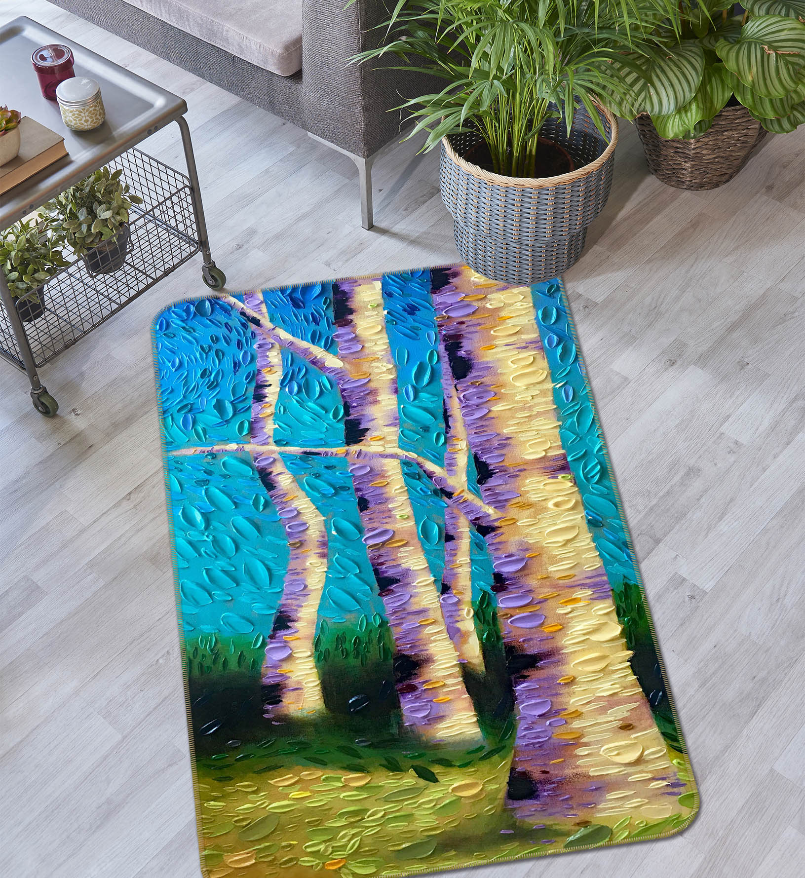 3D Garden Mystery Panel 1028 Dena Tollefson Rug Non Slip Rug Mat