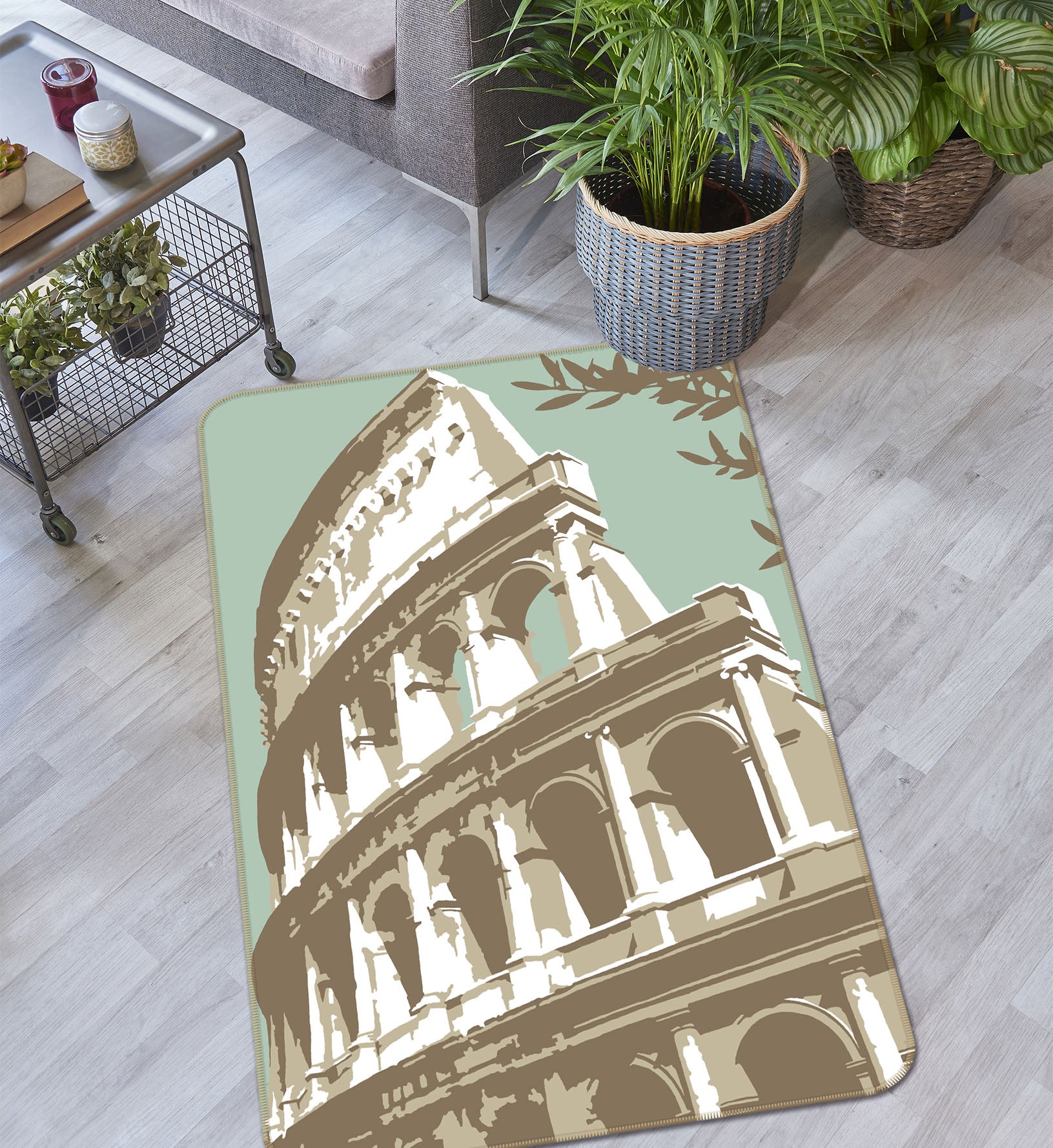 3D Coloseum Rome 1111 Steve Read Rug Non Slip Rug Mat