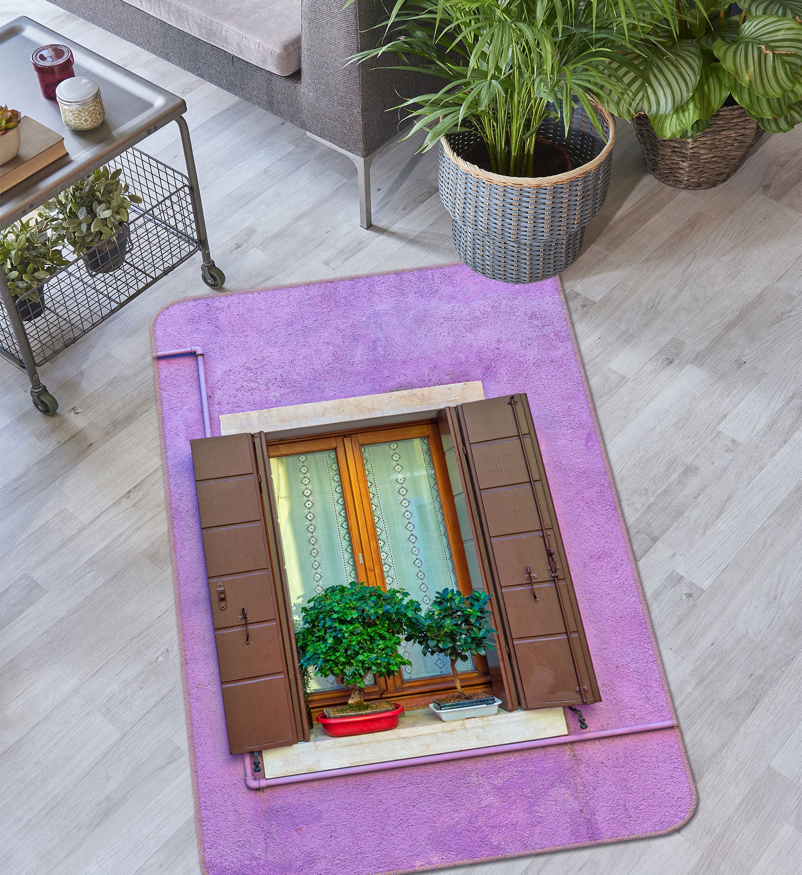 3D Sill Greenery 1194 Marco Carmassi Rug Non Slip Rug Mat