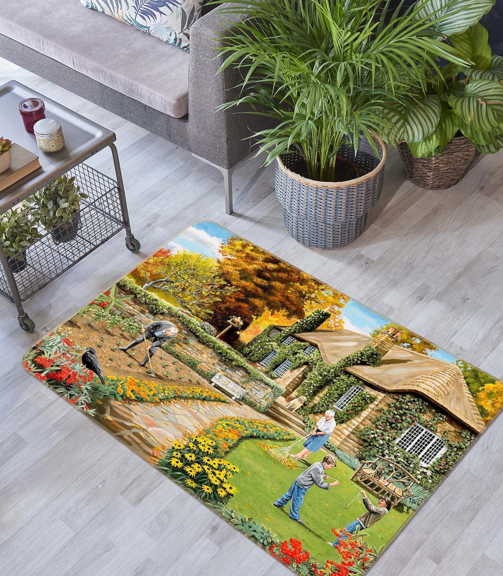 3D Autumn Garden 1055 Trevor Mitchell Rug Non Slip Rug Mat Mat AJ Creativity Home