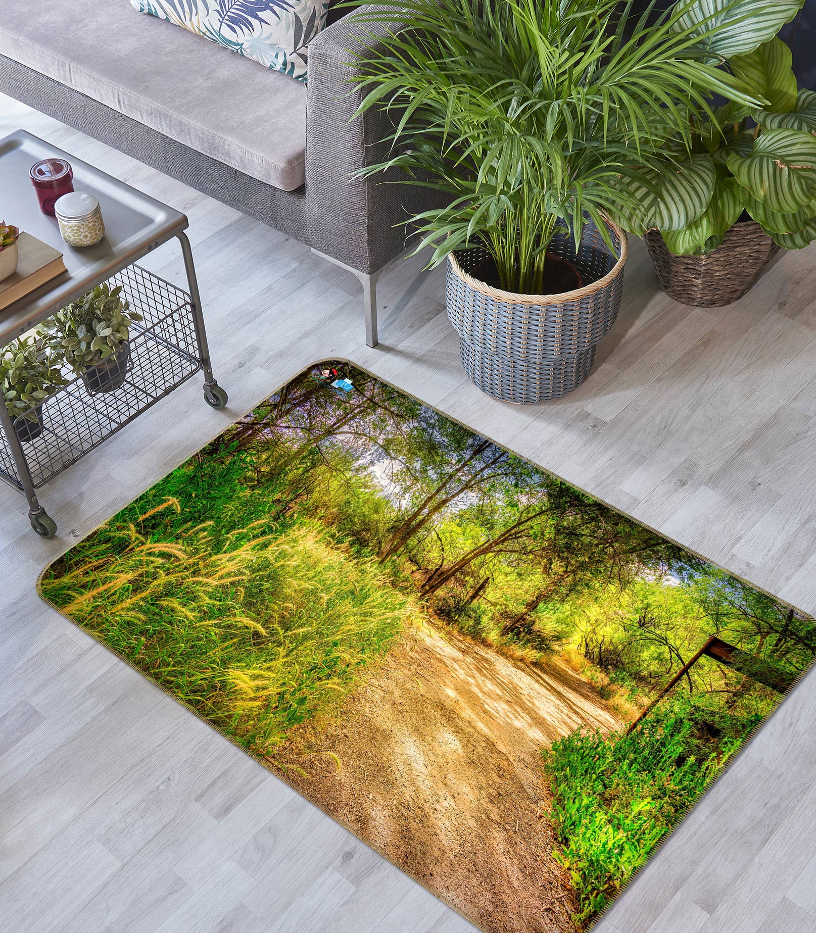3D Grass Path 5153 Beth Sheridan Rug Non Slip Rug Mat