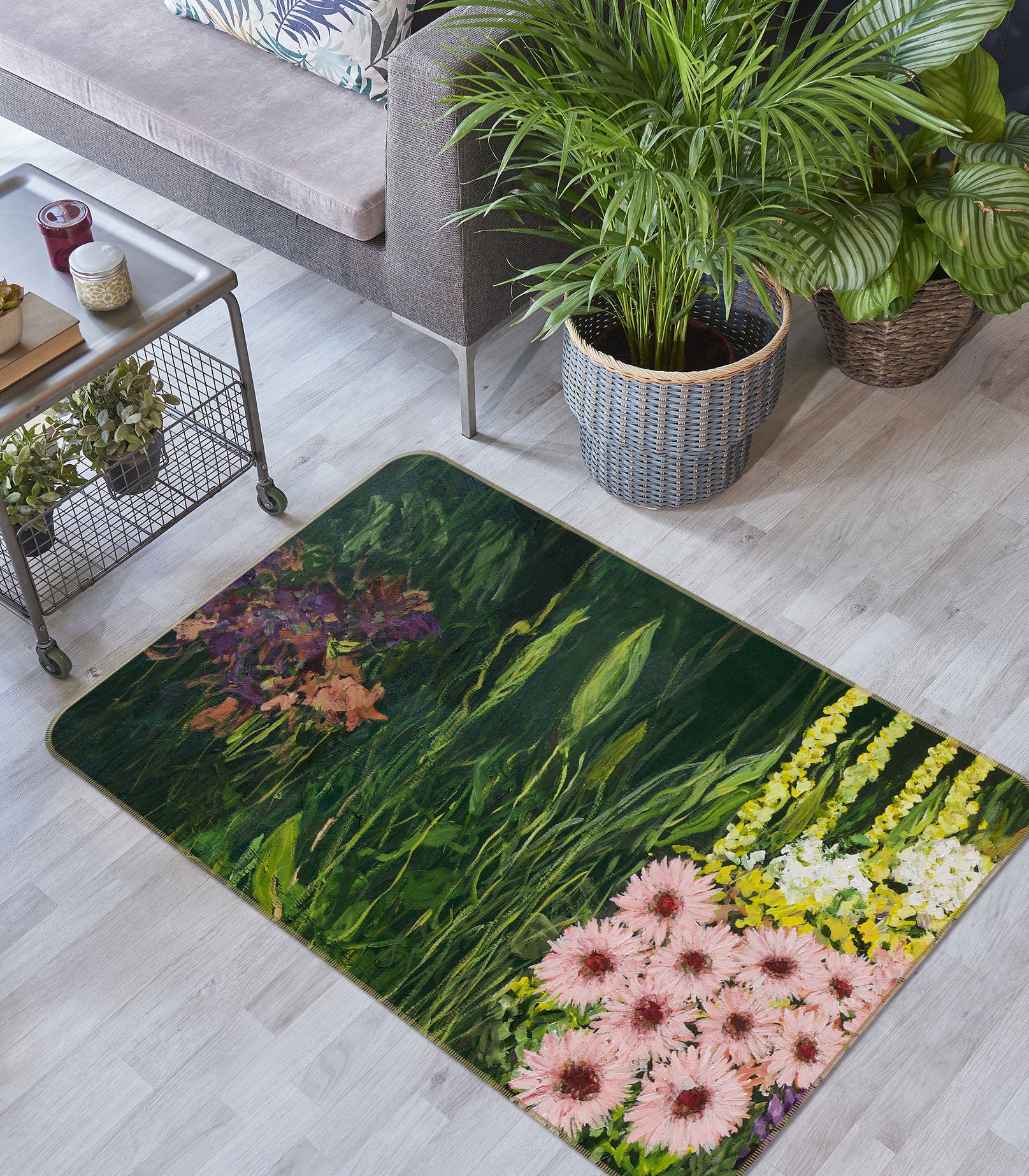 3D Forest Chrysanthemum 1078 Allan P. Friedlander Rug Non Slip Rug Mat