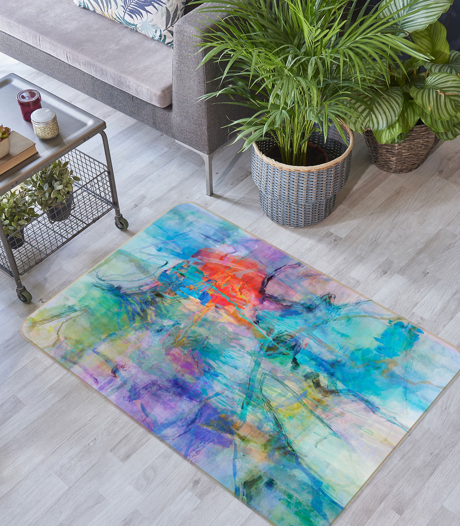 3D Color Graffiti 108 Michael Tienhaara Rug Non Slip Rug Mat