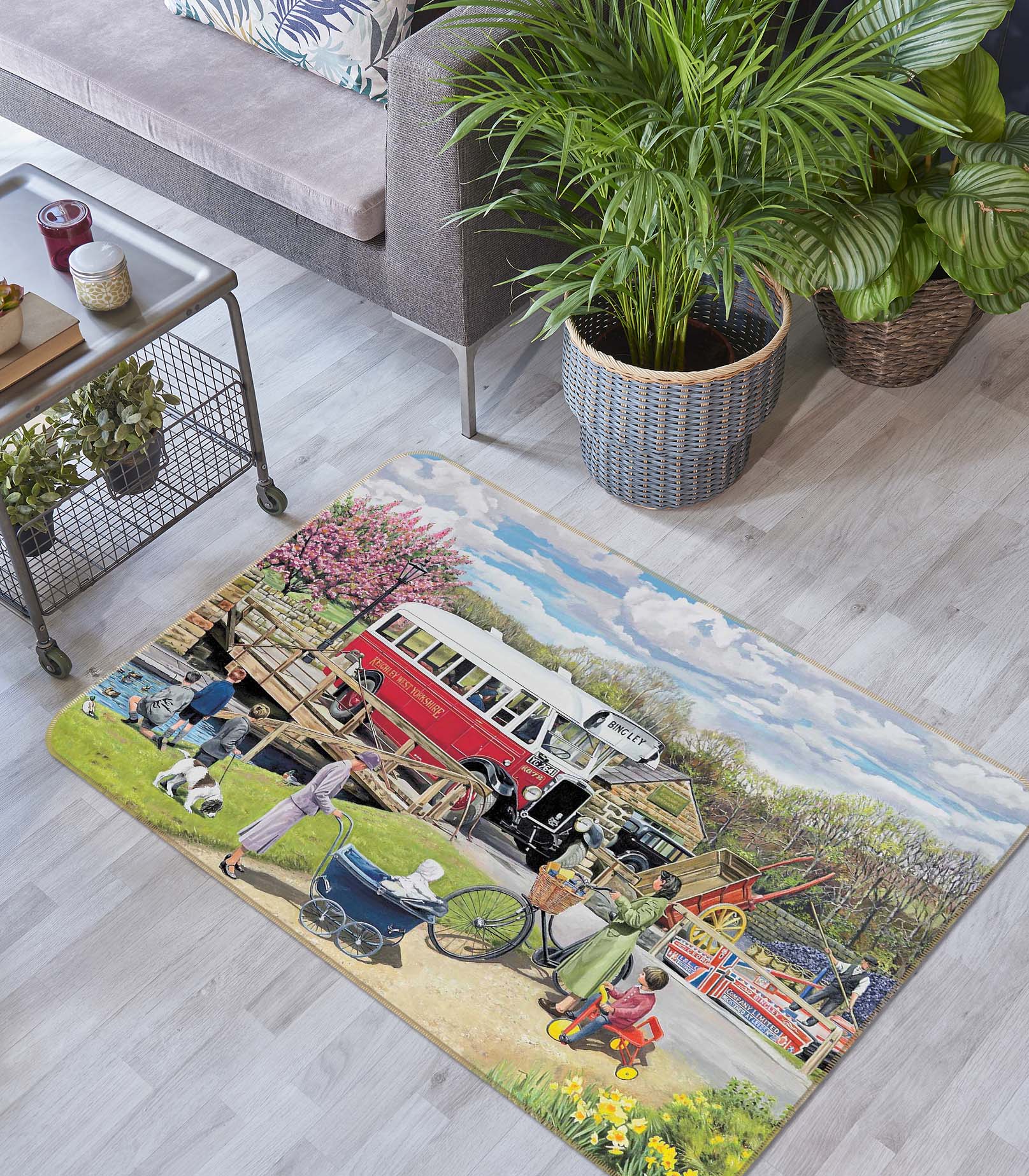 3D The Old Swing Bridge 1113 Trevor Mitchell Rug Non Slip Rug Mat
