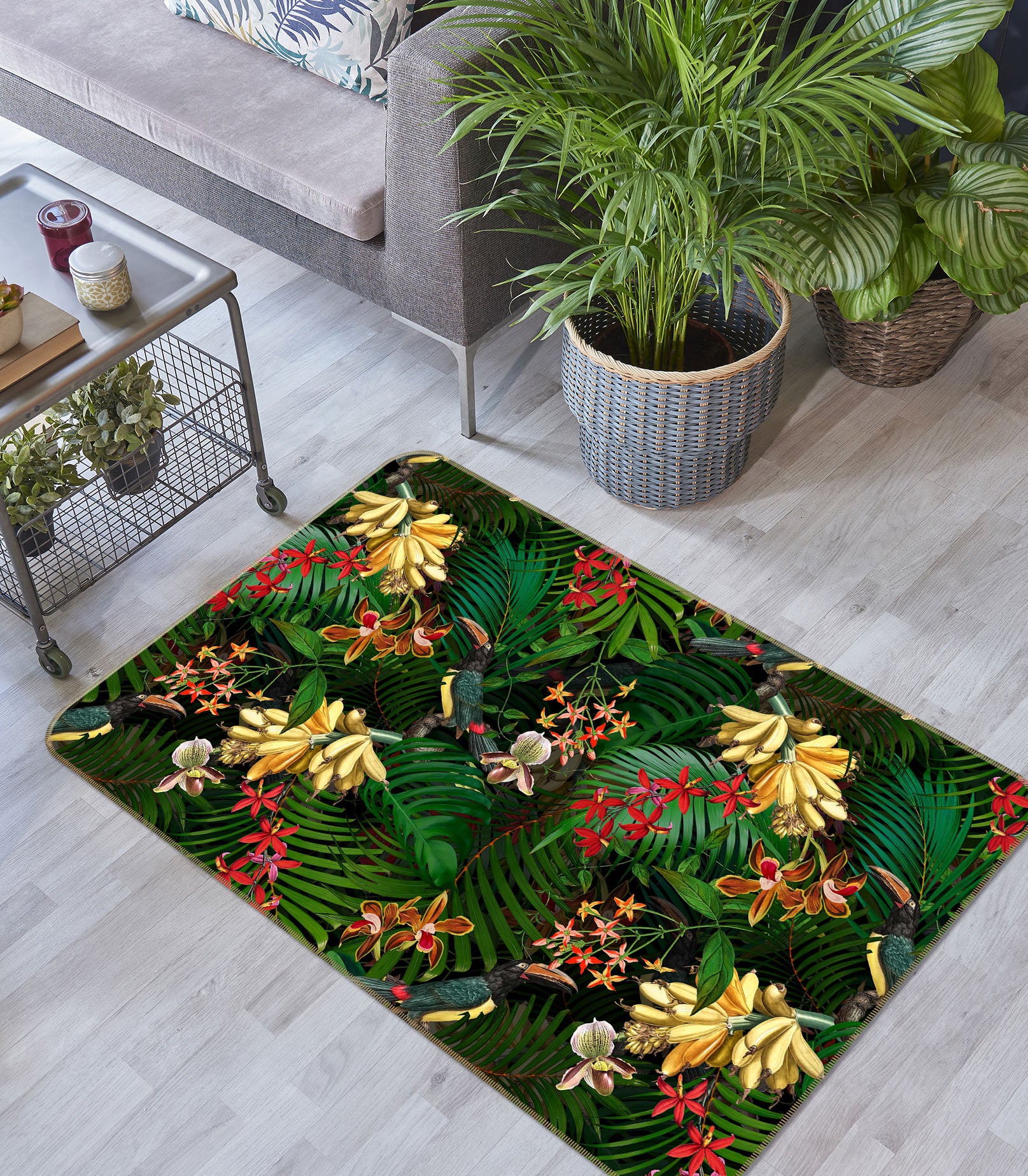 3D Forest Flowers 150 Uta Naumann Rug Non Slip Rug Mat