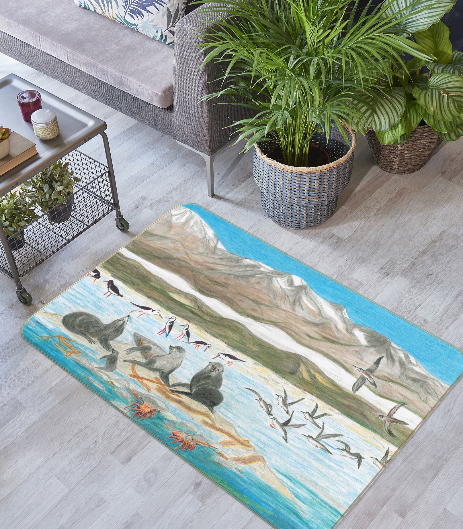 3D Steppe Animals 1056 Michael Sewell Rug Non Slip Rug Mat