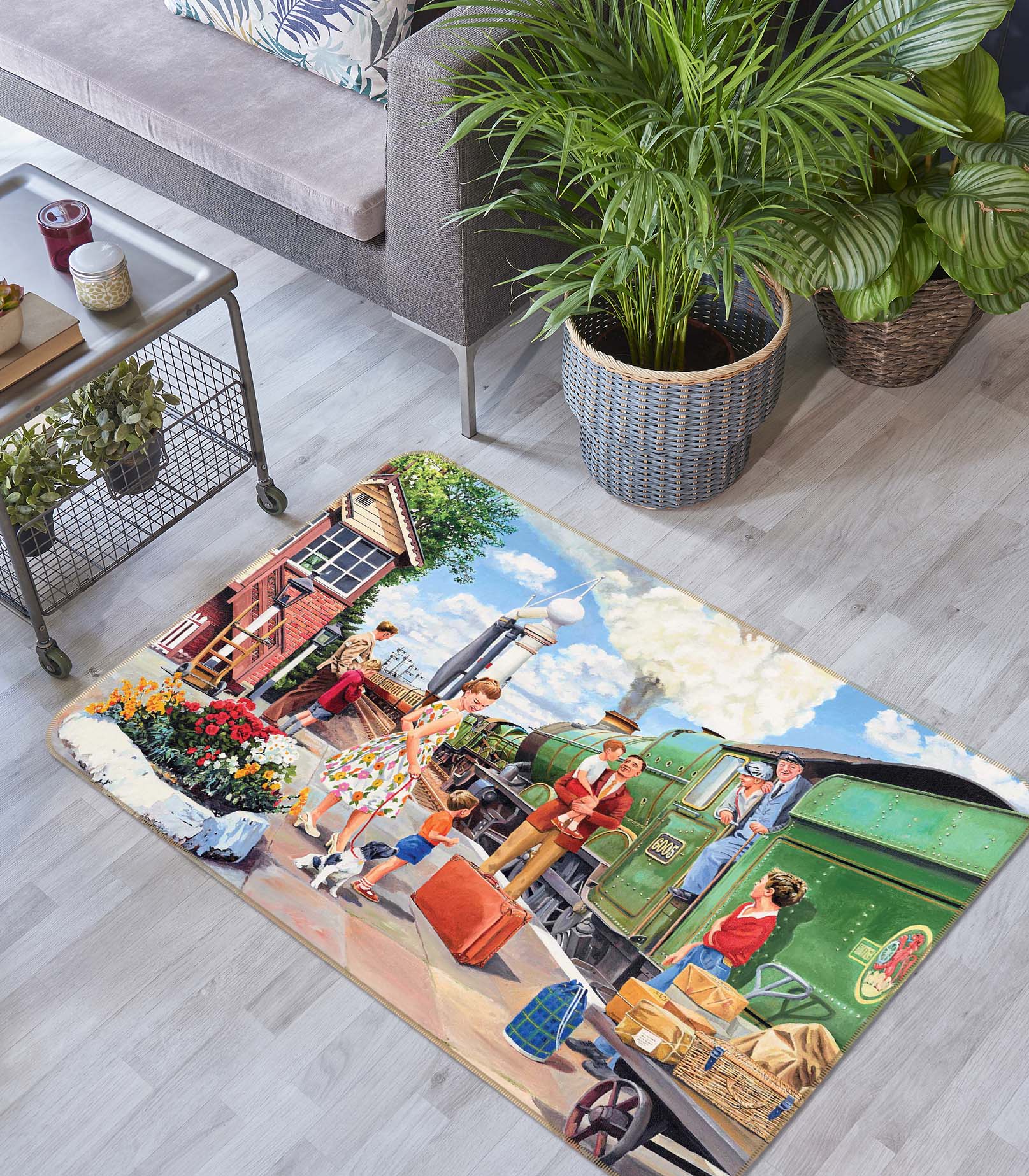 3D The Train Driver 1119 Trevor Mitchell Rug Non Slip Rug Mat