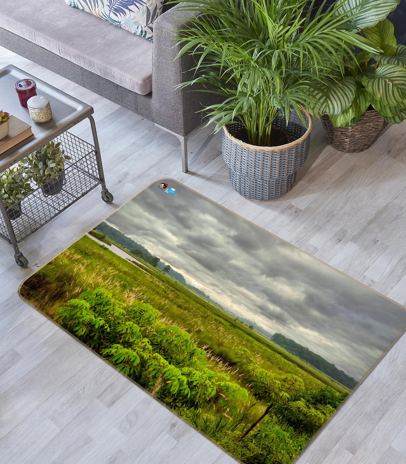 3D Field Lawn 5140 Beth Sheridan Rug Non Slip Rug Mat