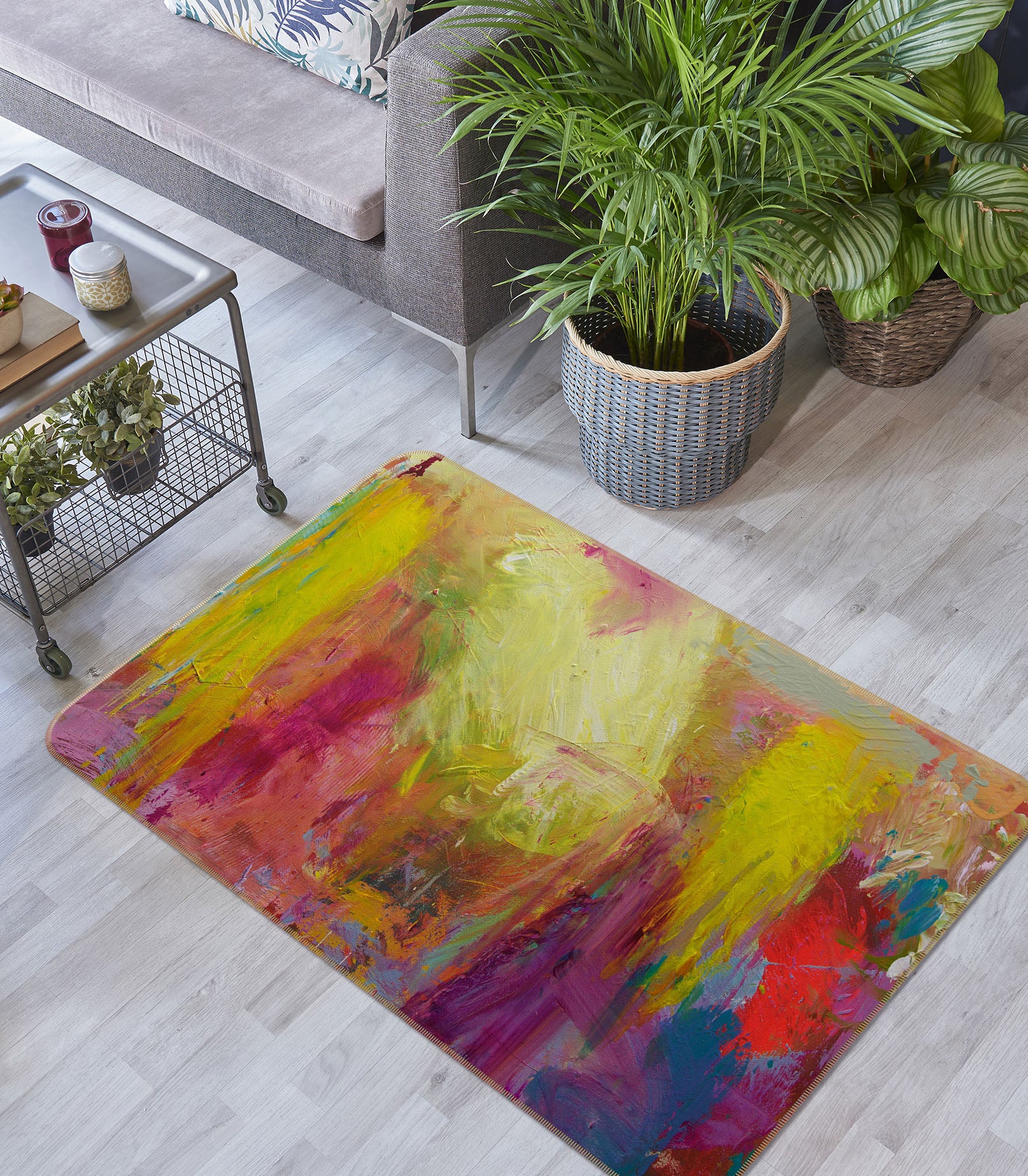 3D Golden Graffiti 1017 Allan P. Friedlander Rug Non Slip Rug Mat