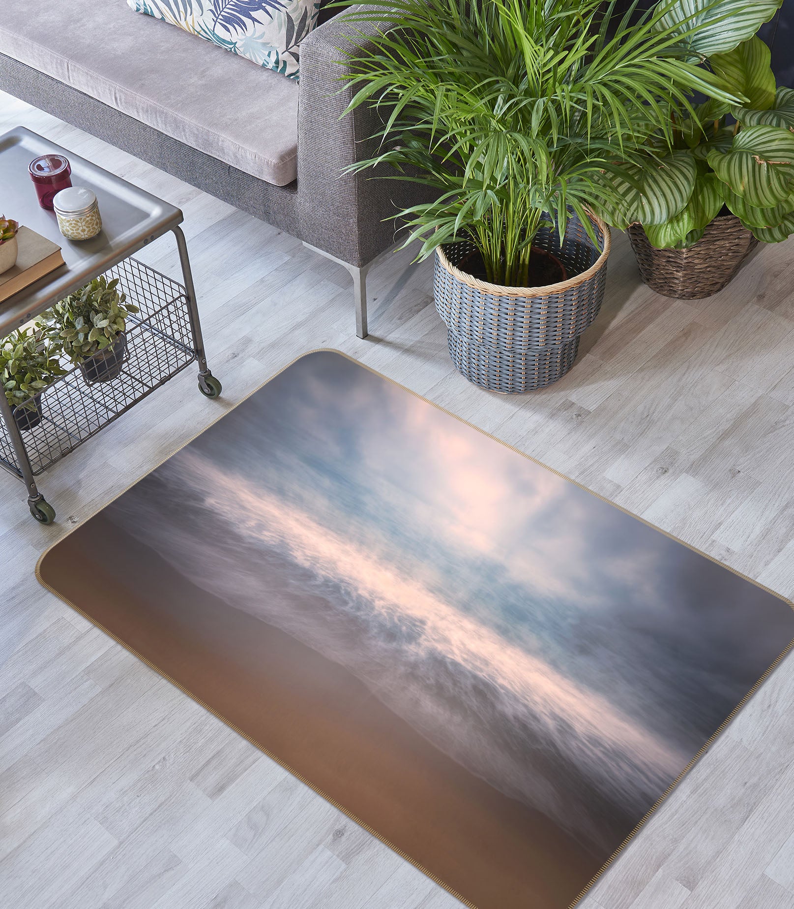 3D Beach Waves 1115 Marco Carmassi Rug Non Slip Rug Mat