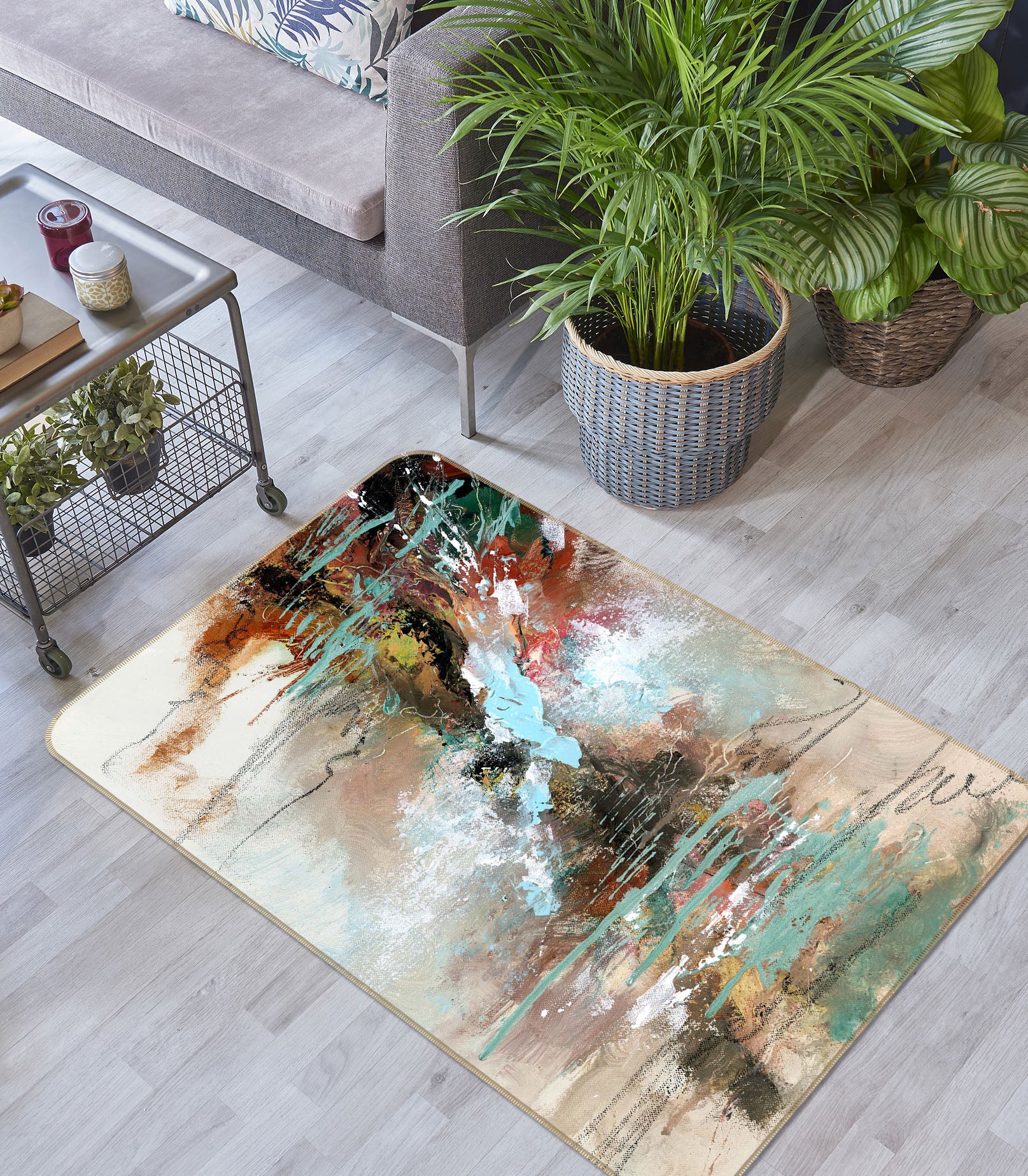 3D Color Splash 1008 Anne Farrall Doyle Rug Non Slip Rug Mat