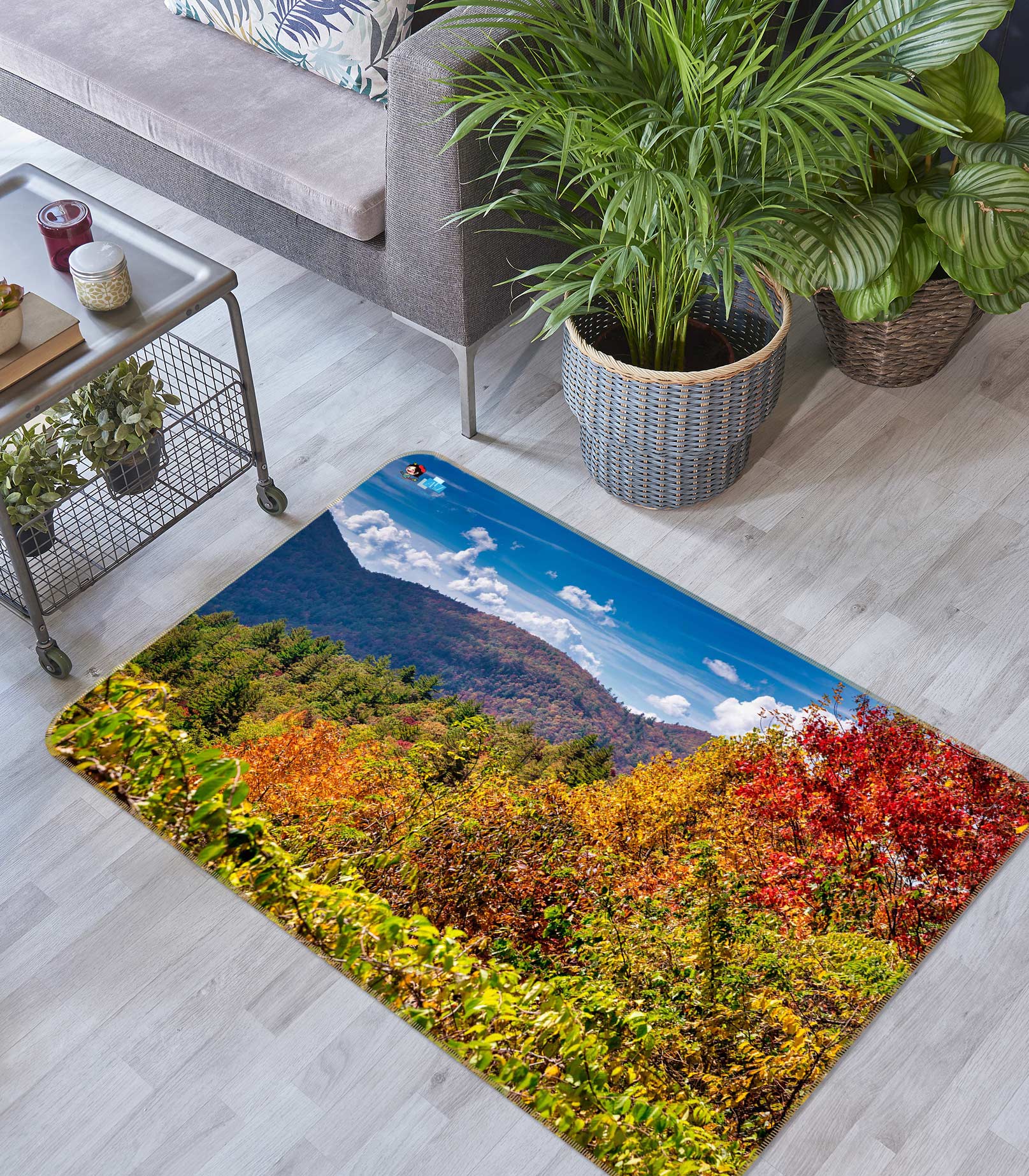 3D Mountain Forest 5149 Beth Sheridan Rug Non Slip Rug Mat