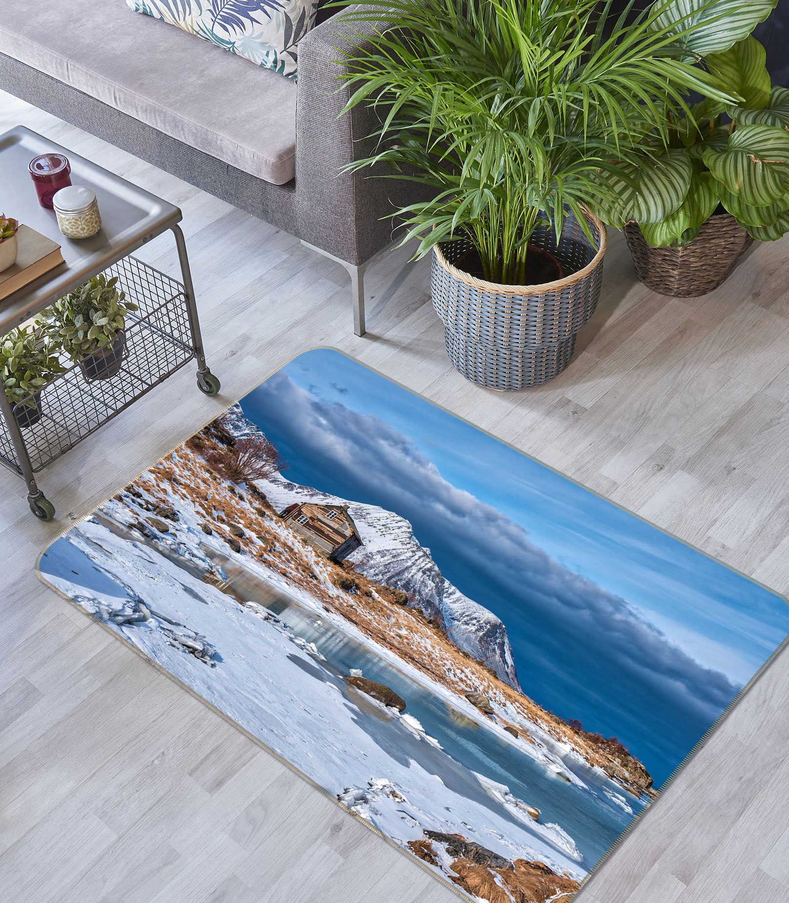 3D Glacier 1108 Marco Carmassi Rug Non Slip Rug Mat