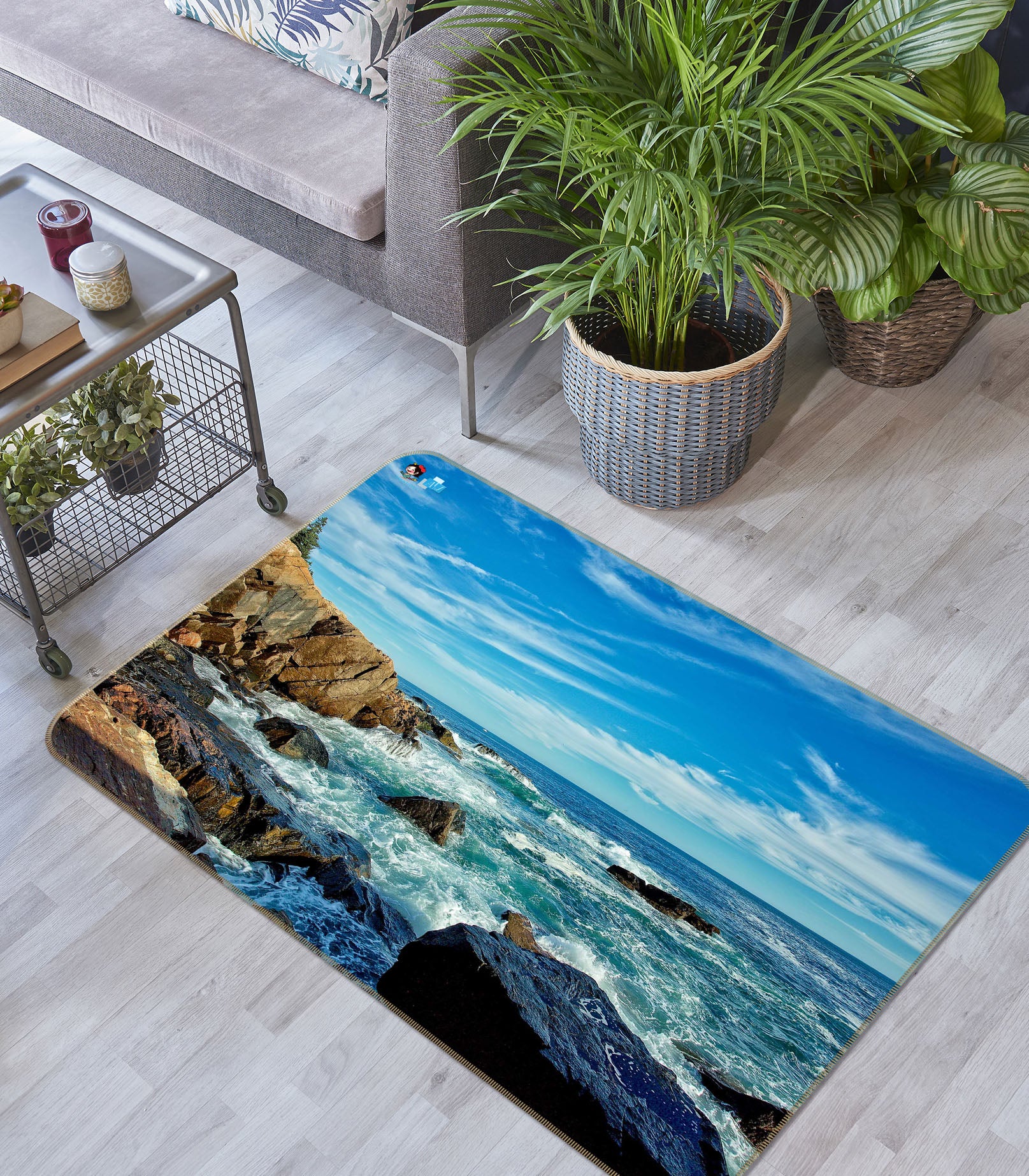 3D Seaside Reef 62199 Kathy Barefield Rug Non Slip Rug Mat