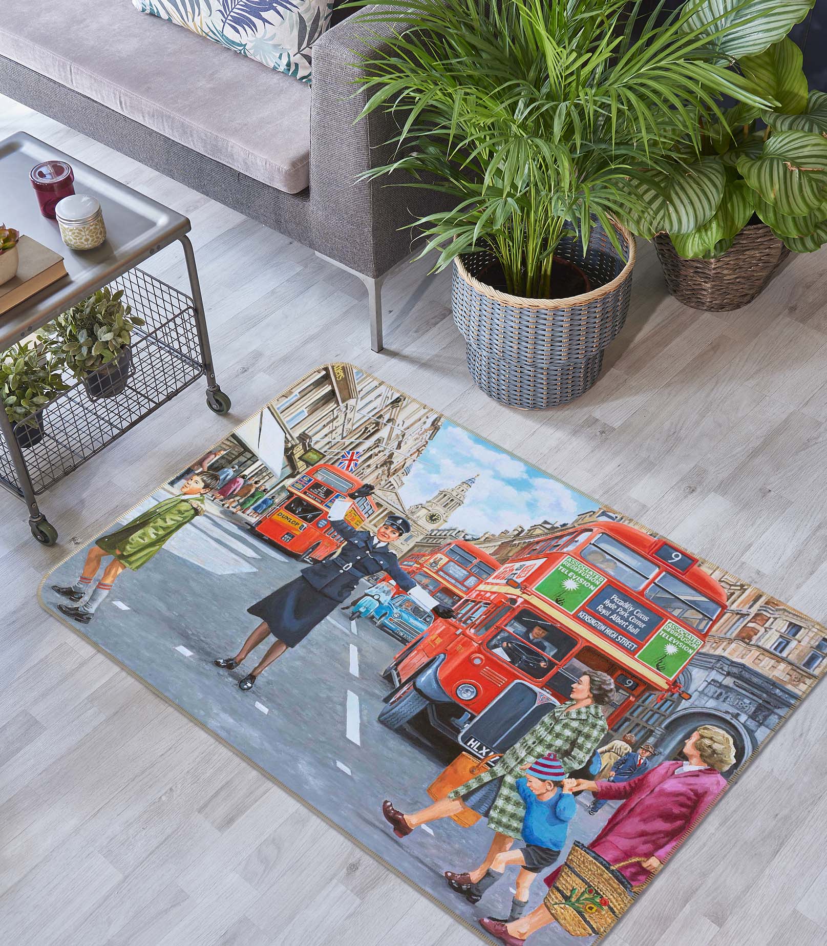 3D WPC On Ludgate Hill 1128 Trevor Mitchell Rug Non Slip Rug Mat