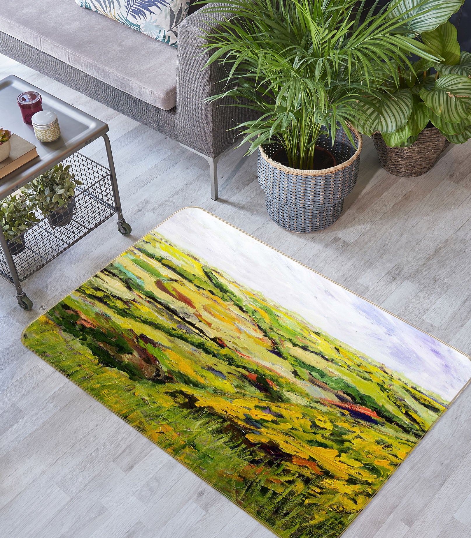 3D Painted Grassland 1084 Allan P. Friedlander Rug Non Slip Rug Mat