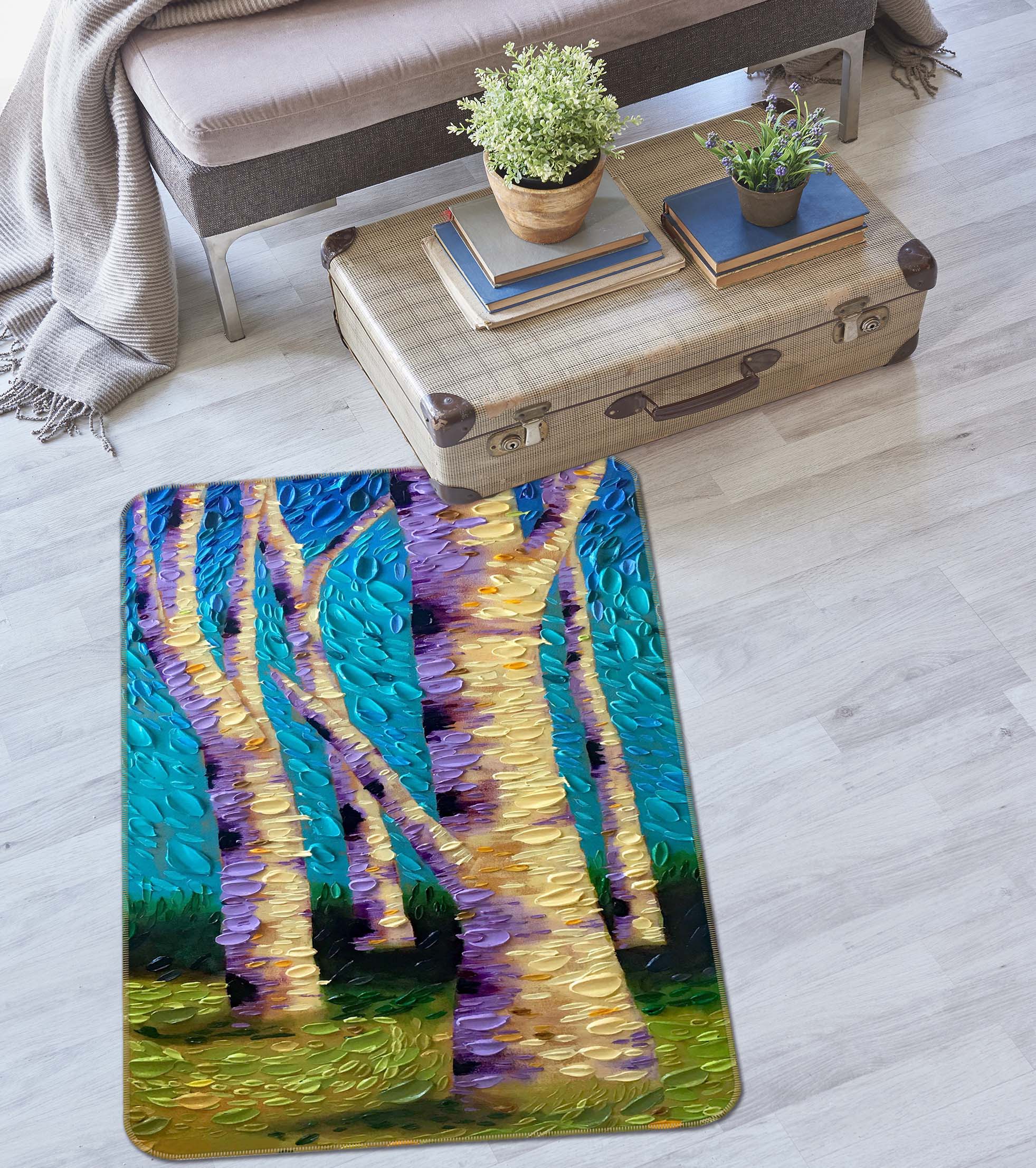 3D Garden Mystery Panel 1026 Dena Tollefson Rug Non Slip Rug Mat