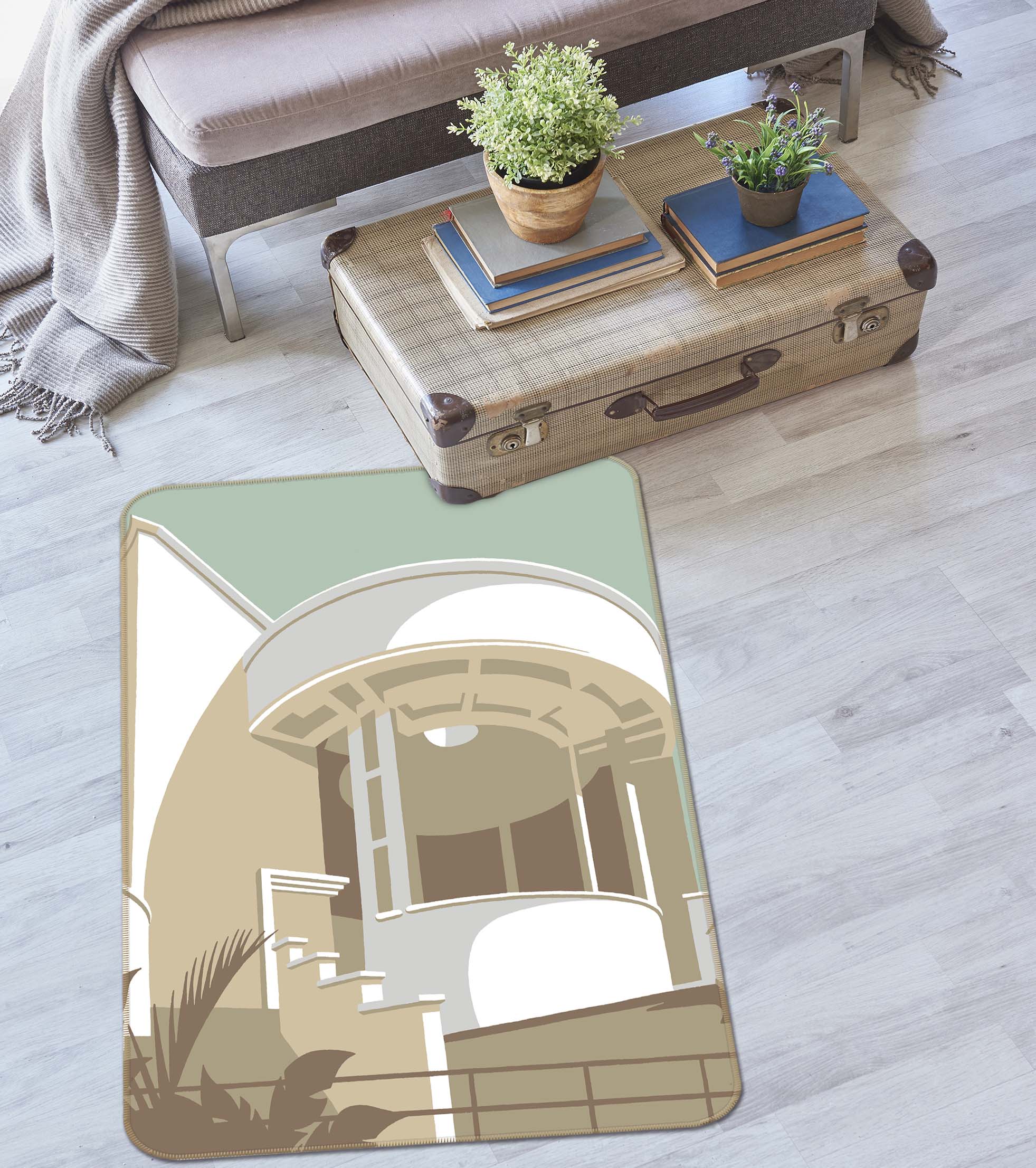 3D Tate St Ives 1160 Steve Read Rug Non Slip Rug Mat