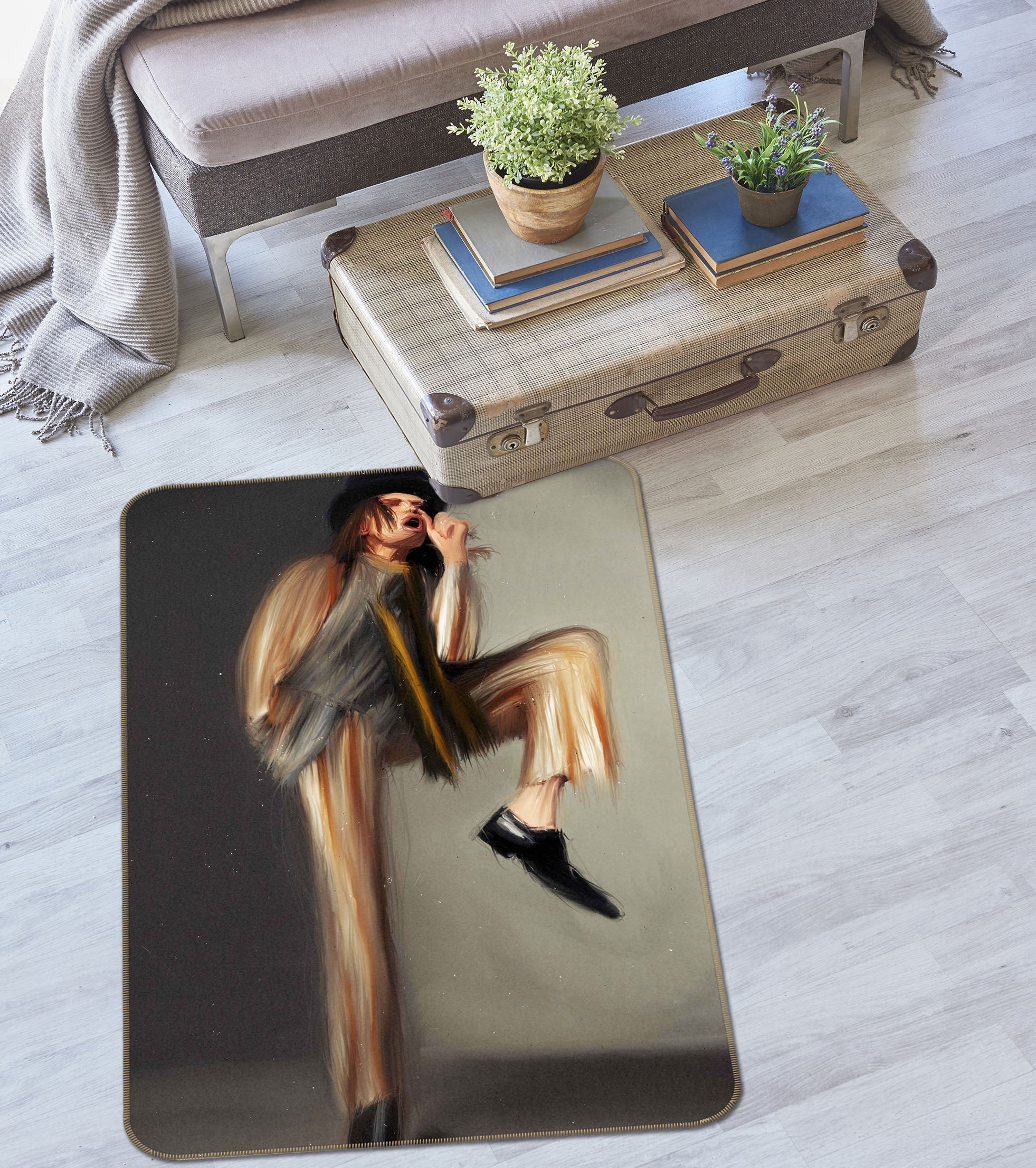 3D Mad Hatter 1010 Marco Cavazzana Rug Non Slip Rug Mat