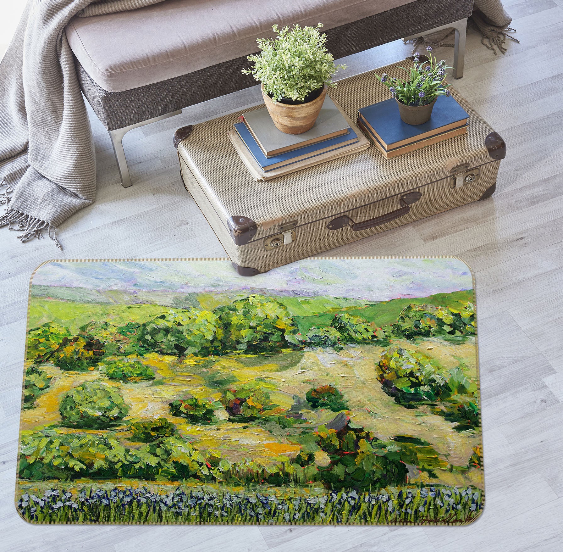 3D Golden Steppe 1104 Allan P. Friedlander Rug Non Slip Rug Mat