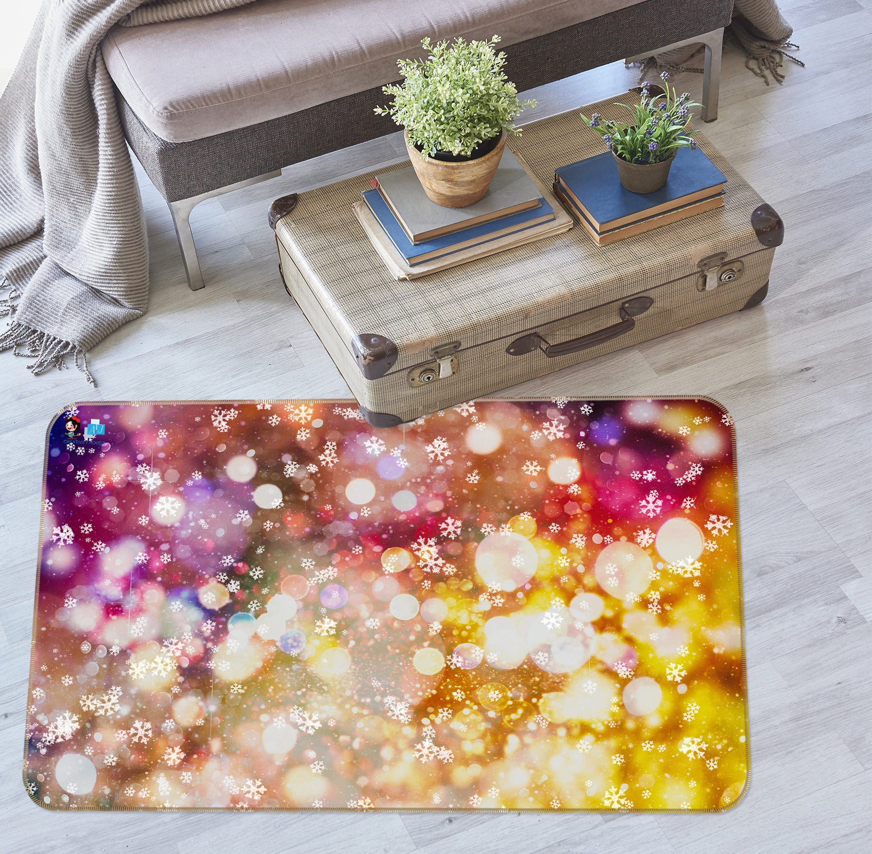 3D Light Shadow 56140 Christmas Non Slip Rug Mat Xmas