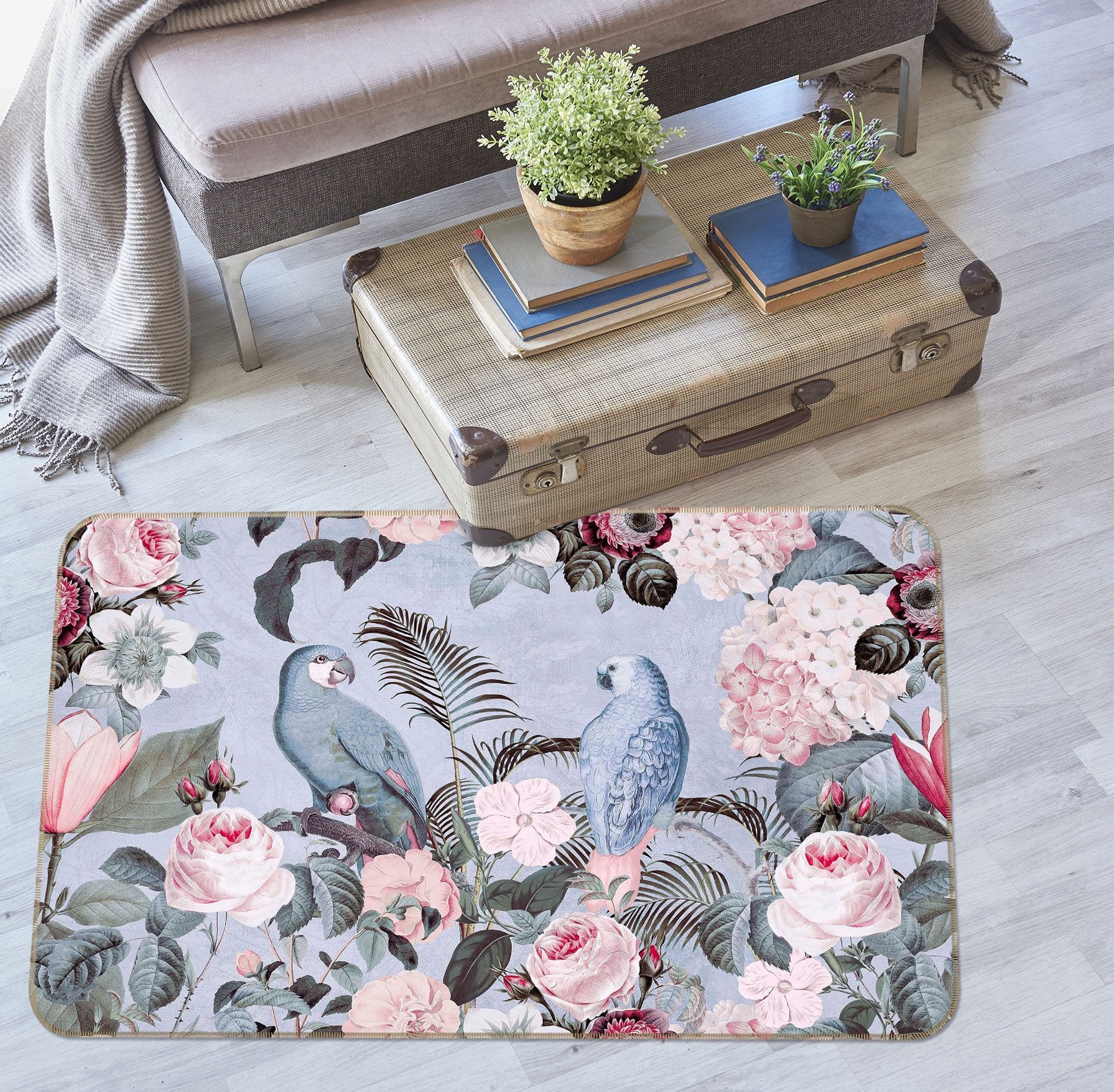 3D Bird Friends 1029 Andrea haase Rug Non Slip Rug Mat Mat AJ Creativity Home