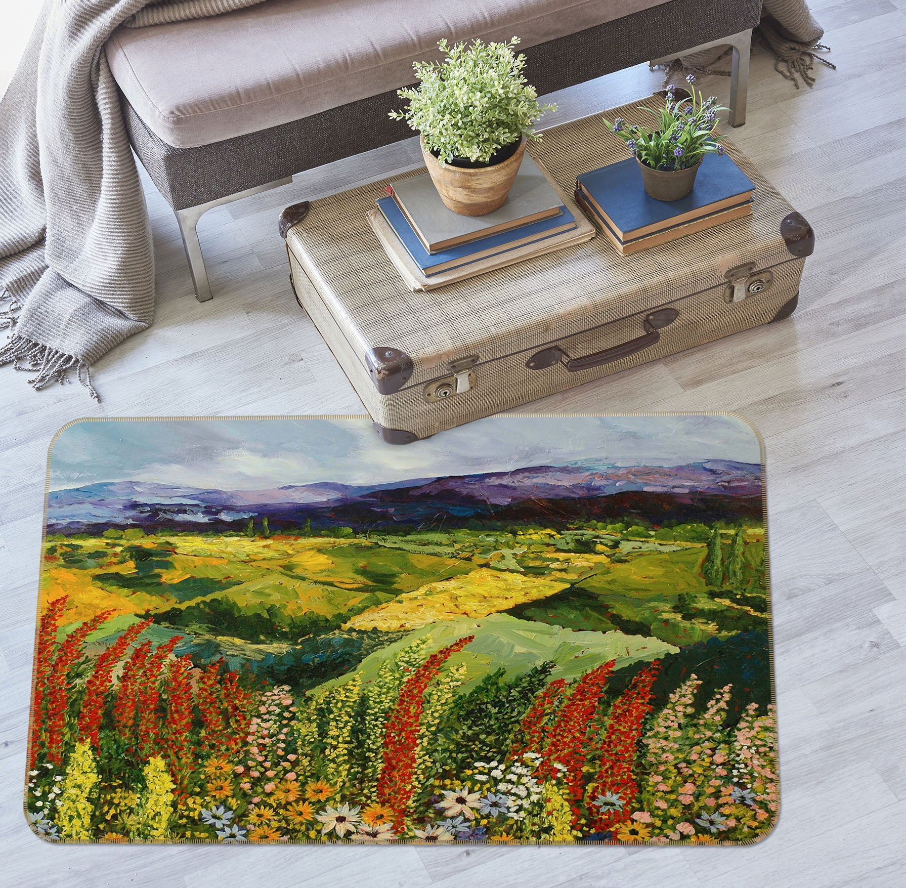 3D Spring Wind Garden 1009 Allan P. Friedlander Rug Non Slip Rug Mat