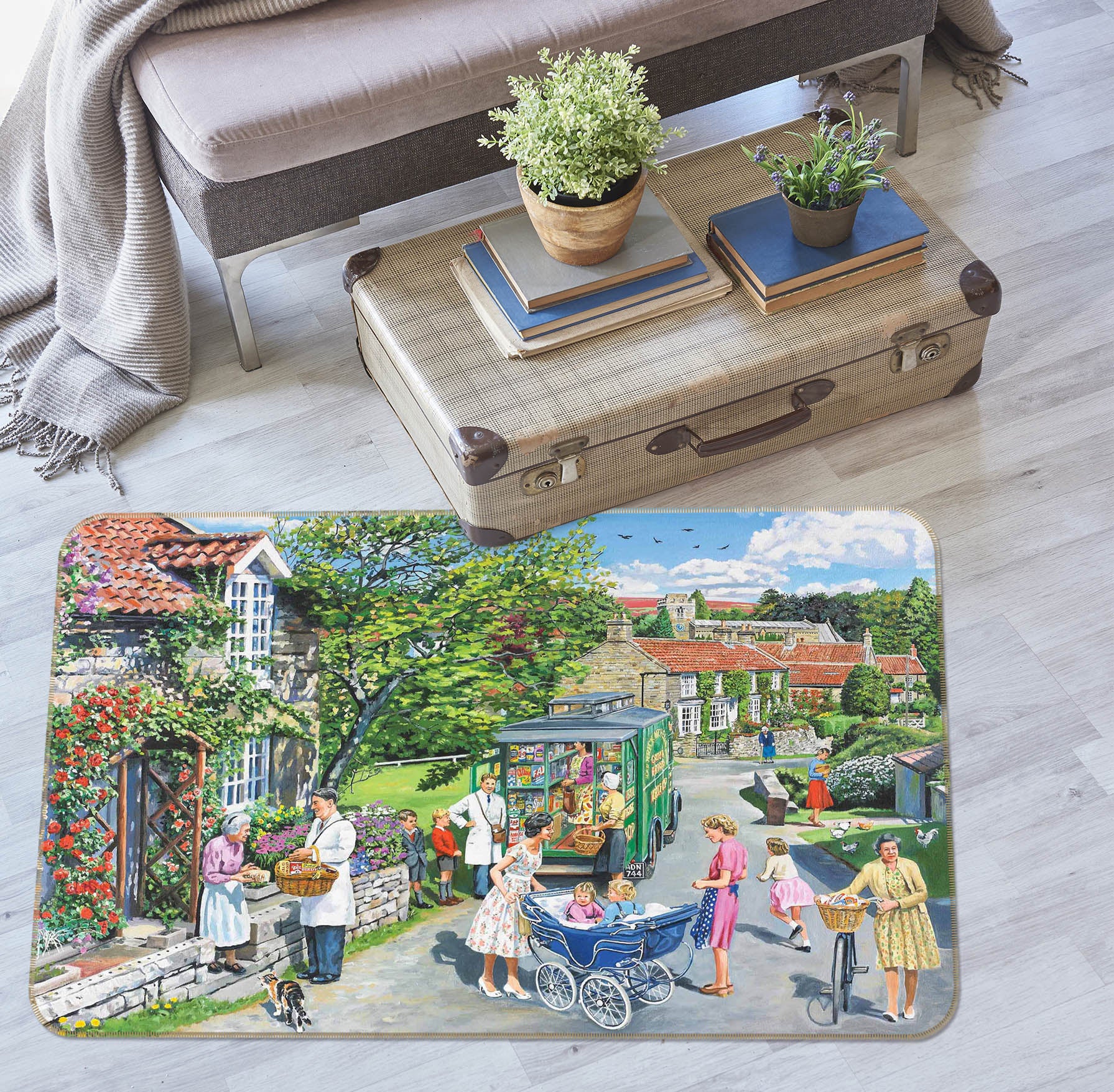 3D The Mobile Shop 1111 Trevor Mitchell Rug Non Slip Rug Mat