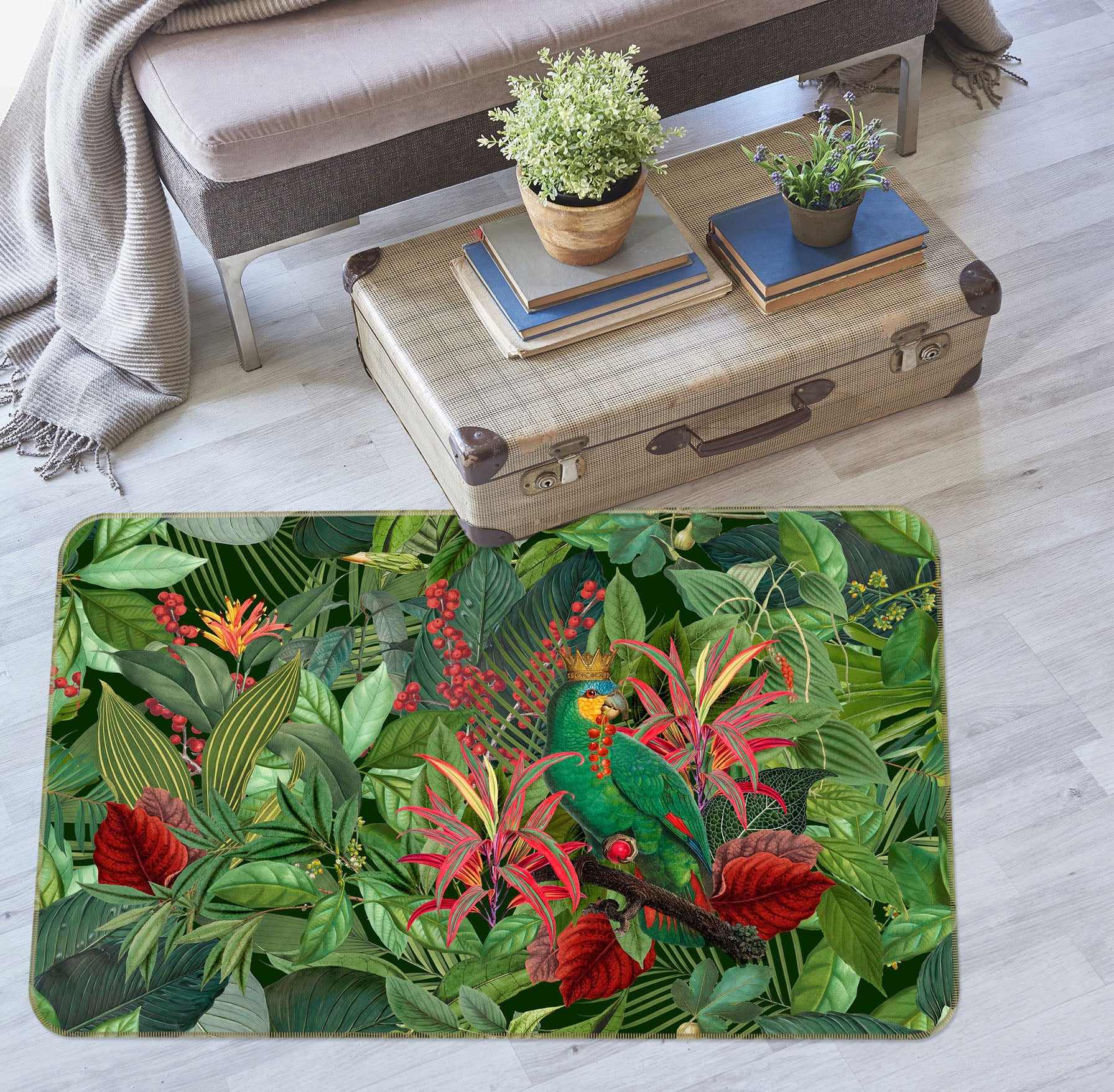 3D Forest Flowers 1002 Andrea haase Rug Non Slip Rug Mat
