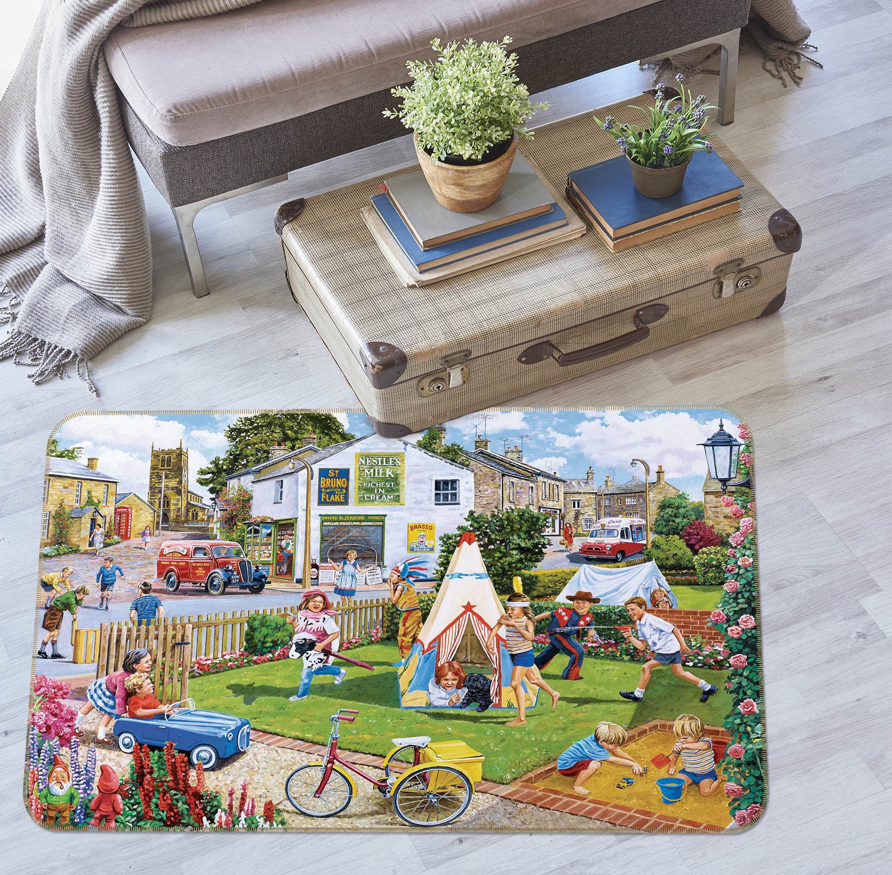 3D Wild Camping 1067 Trevor Mitchell Rug Non Slip Rug Mat