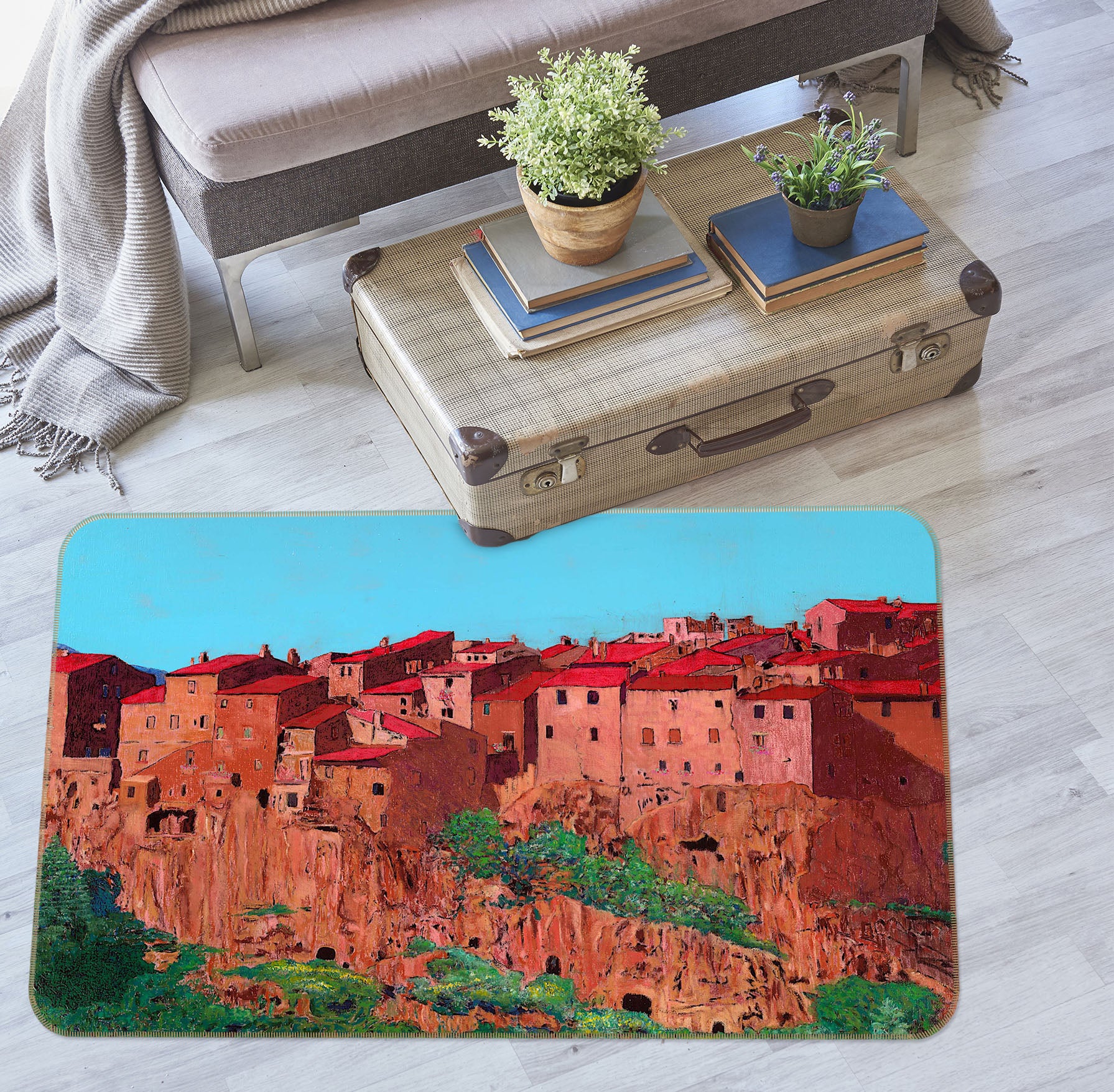 3D Mud Wall 1122 Allan P. Friedlander Rug Non Slip Rug Mat