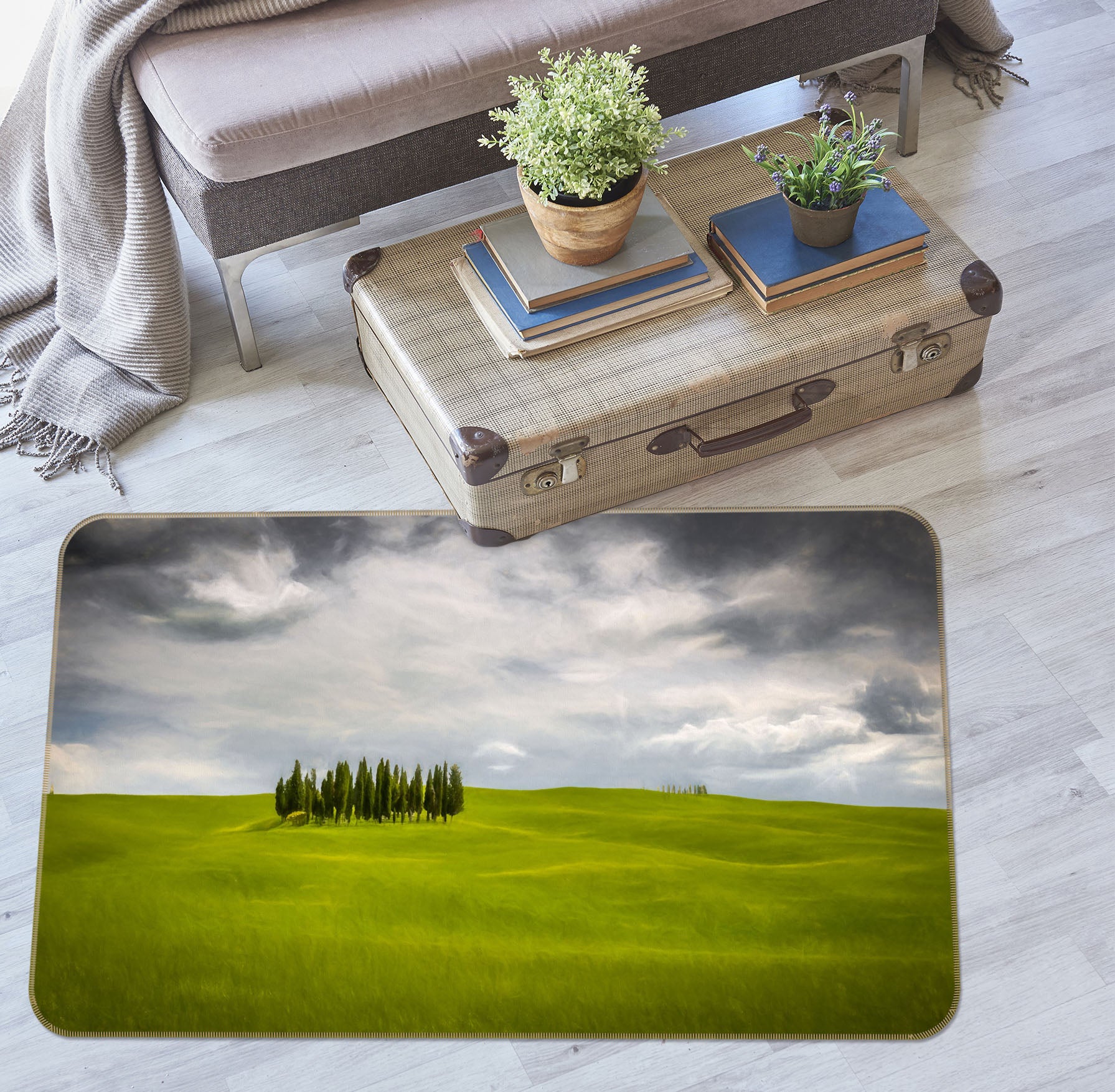 3D Green Grassland 1093 Marco Carmassi Rug Non Slip Rug Mat