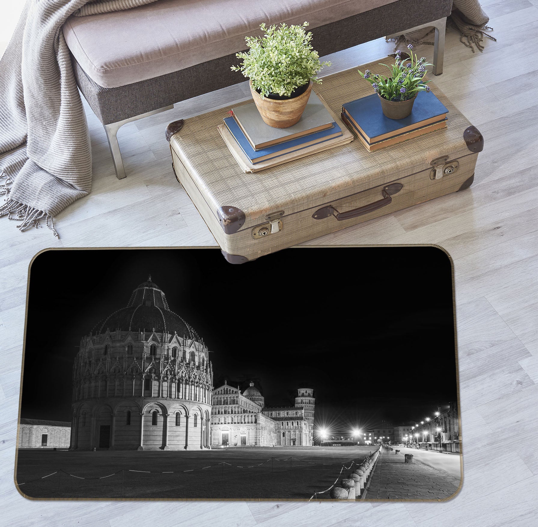 3D Castle At Night 1154 Marco Carmassi Rug Non Slip Rug Mat