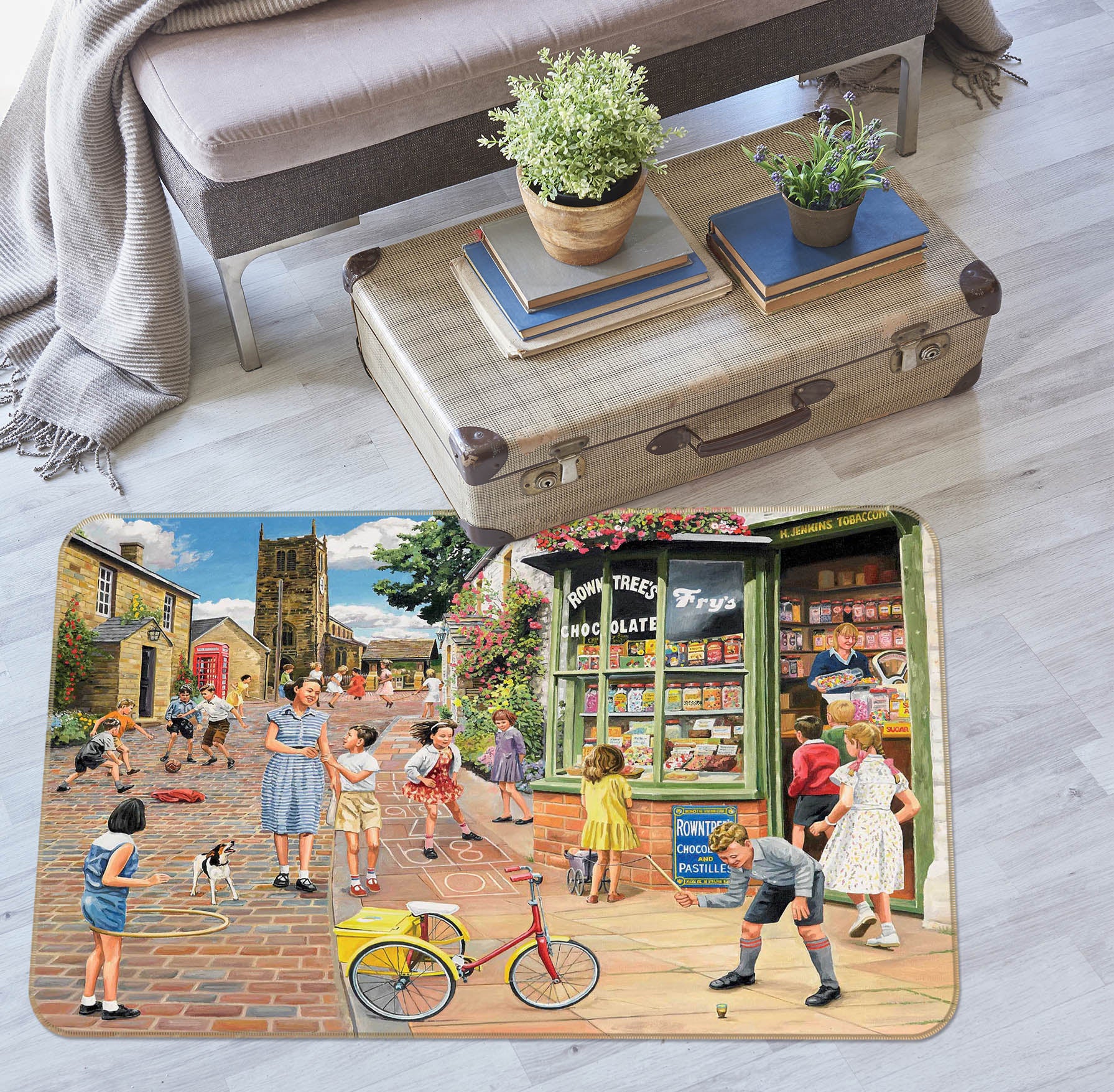 3D The Sweet Shop 1118 Trevor Mitchell Rug Non Slip Rug Mat