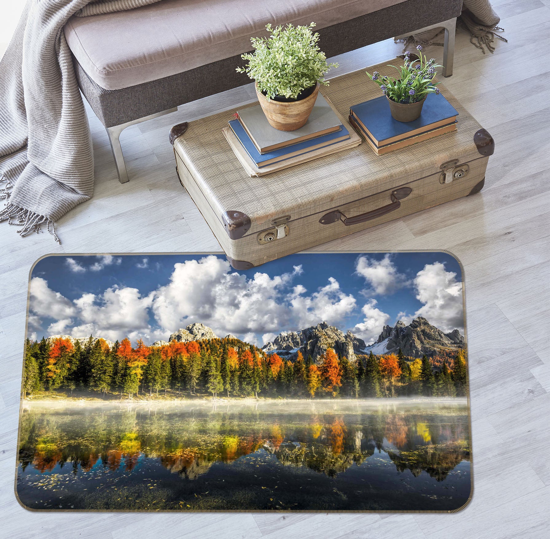 3D Clear Lake 1129 Marco Carmassi Rug Non Slip Rug Mat