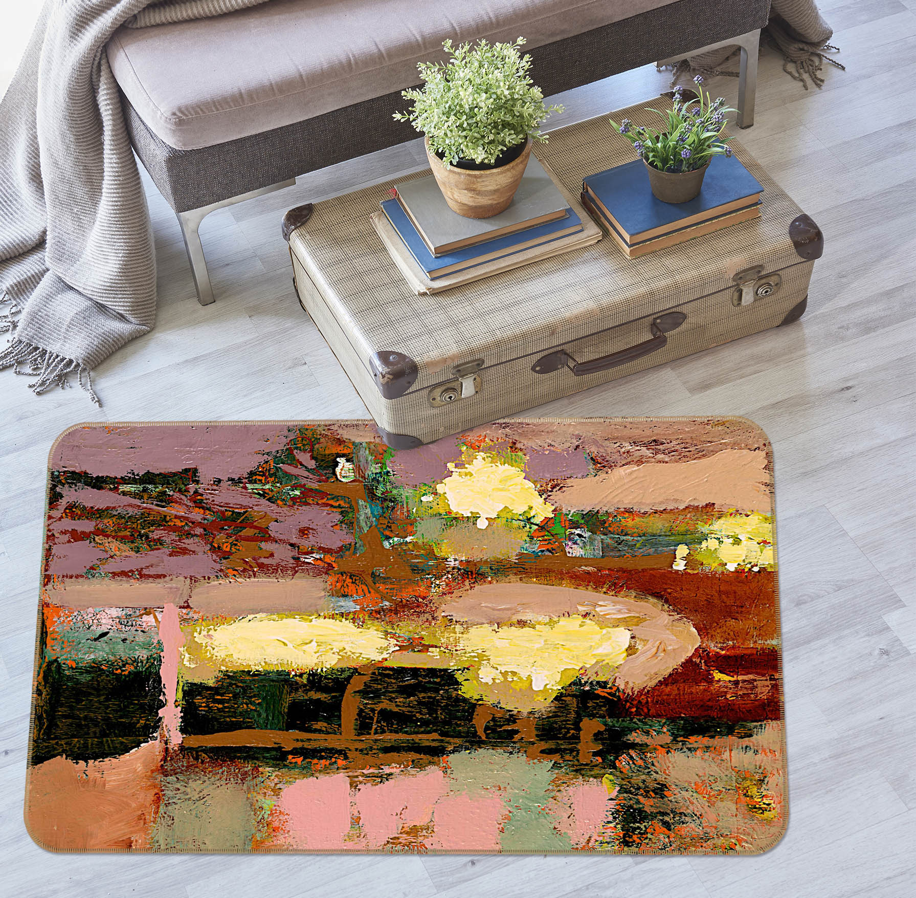 3D Color Oil Painting 1011 Allan P. Friedlander Rug Non Slip Rug Mat